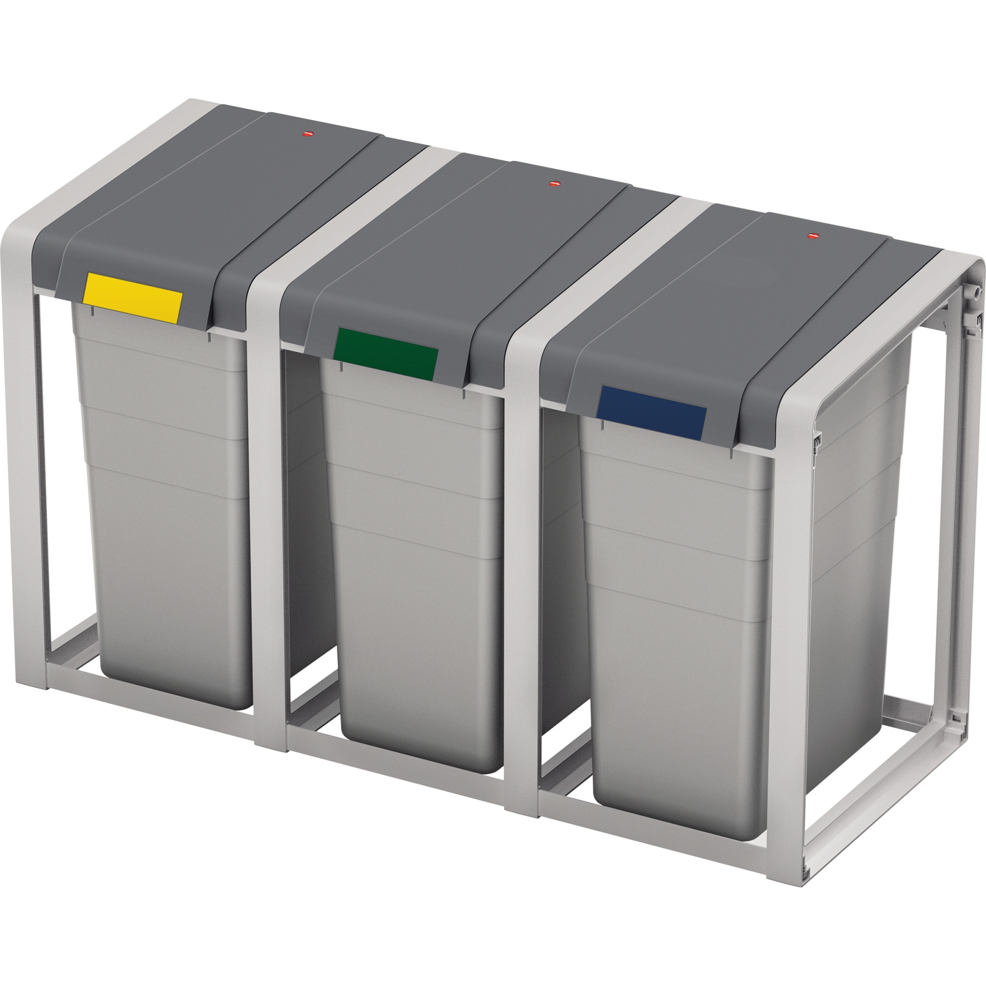 Hailo Abfalleimer ProfiLine Öko XL 38l ABS Kunststoff grau 1 Sortierfach