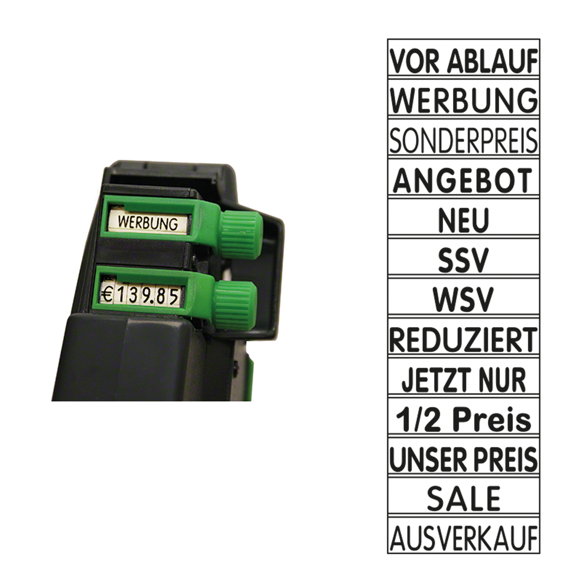 CreenLine Preisauszeichnungsgerät CL 26.16-9 Wortband 2 Druckzeilen 9 Zeichen/Zeile Kunststoff anthrazit