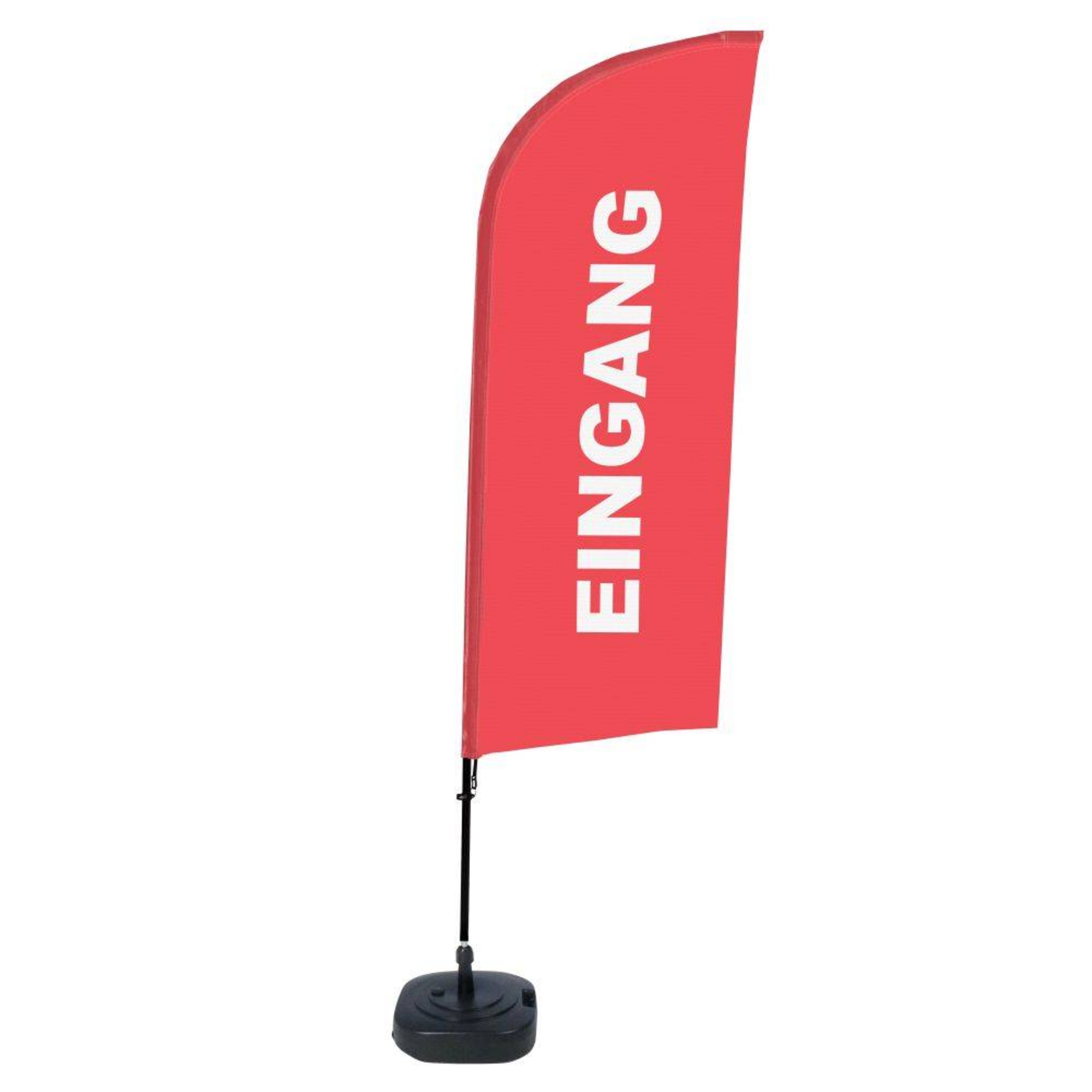Showdown® Displays Werbesegel 110,5 x 330 x 48 cm (B x H x T) mit Aufdruck 100 % Polyester rot