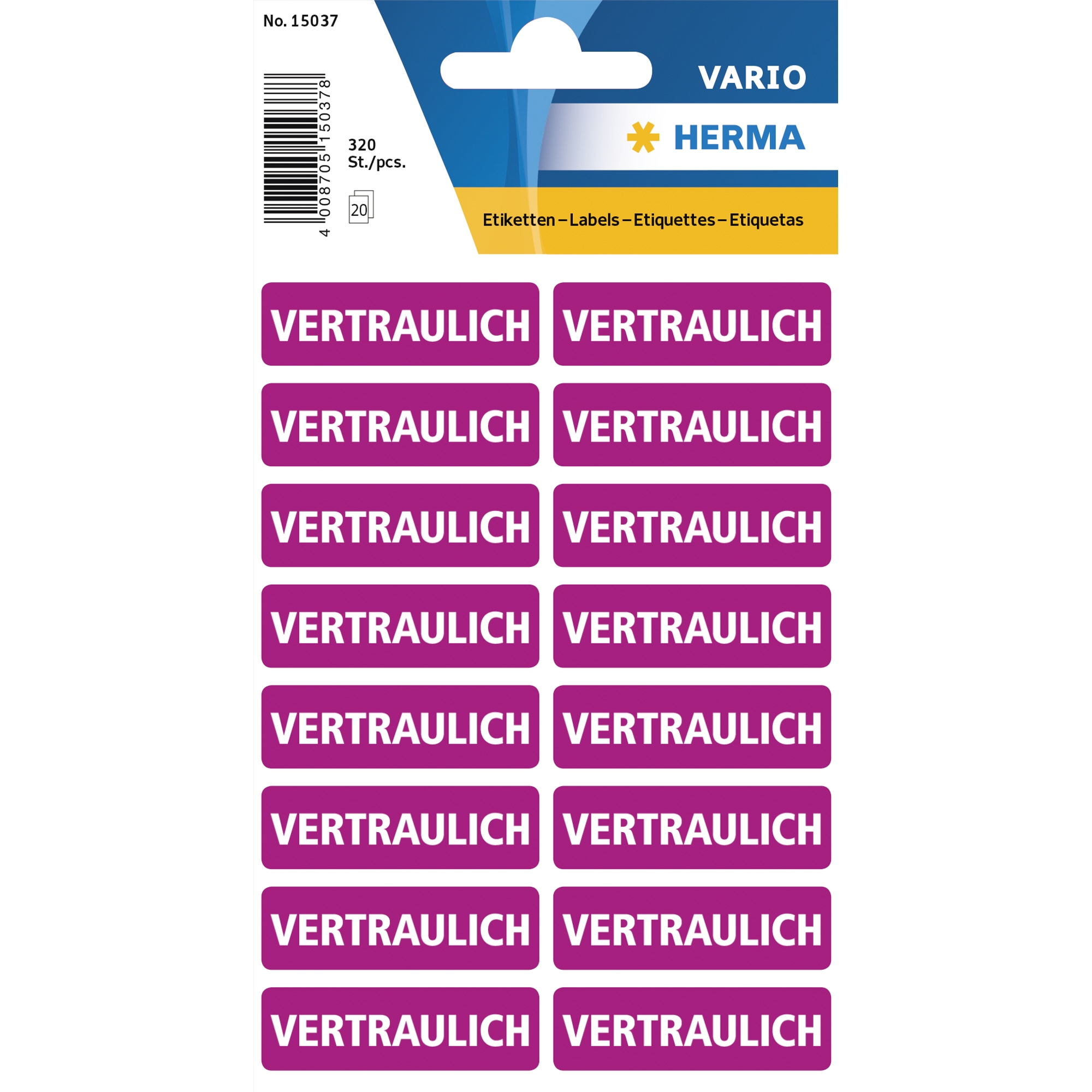 HERMA Hinweisetikett HOME 40 x 12 mm (B x H) Papier lila 320 Etik./Pack.