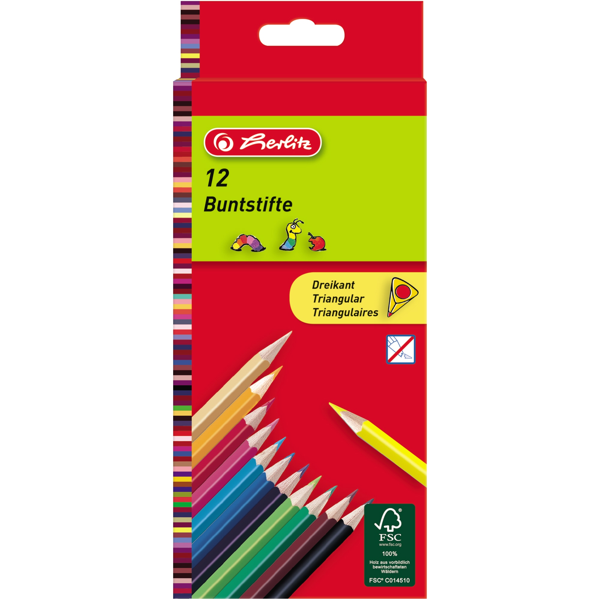 Herlitz Buntstift farbig sortiert 12 St./Pack.