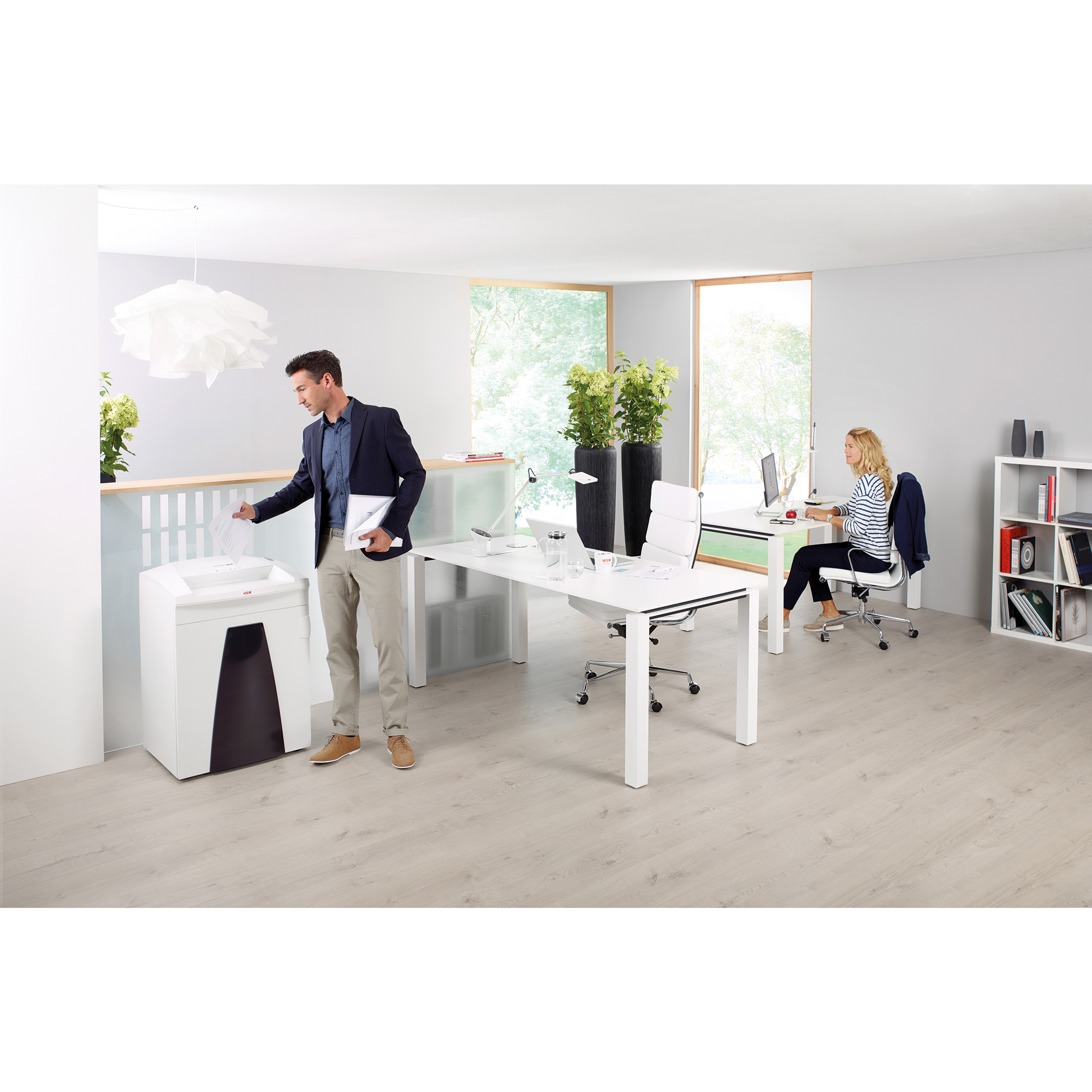 HSM® Aktenvernichter SECURIO B35 P-7 Papier Partikelschnitt 6 Bl. weiß