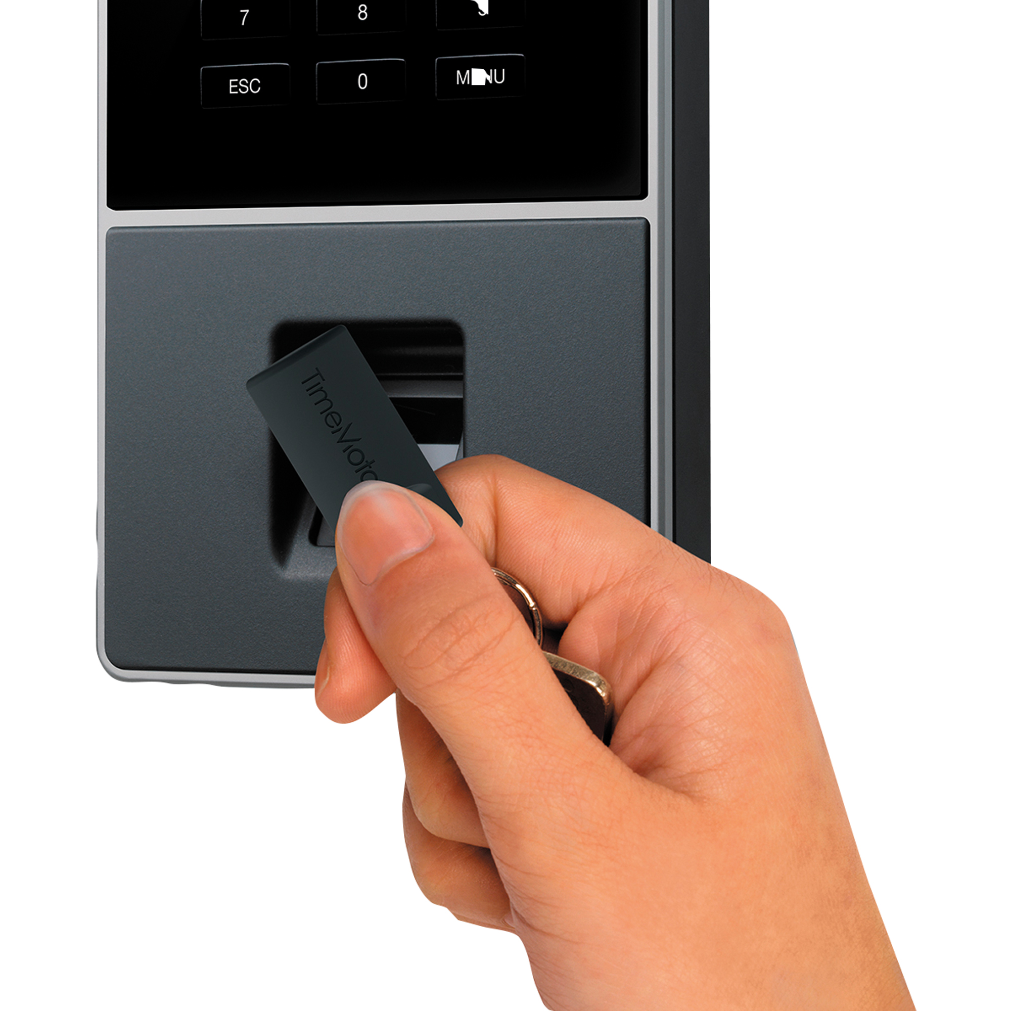TIMEMOTO Zeiterfassungssystem TM-626 9,95 x 21,5 x 4,43 cm (B x H x T) RFID-Sensor, Fingerabdrucksensor Windows® universell LAN, WiFi, USB-Host