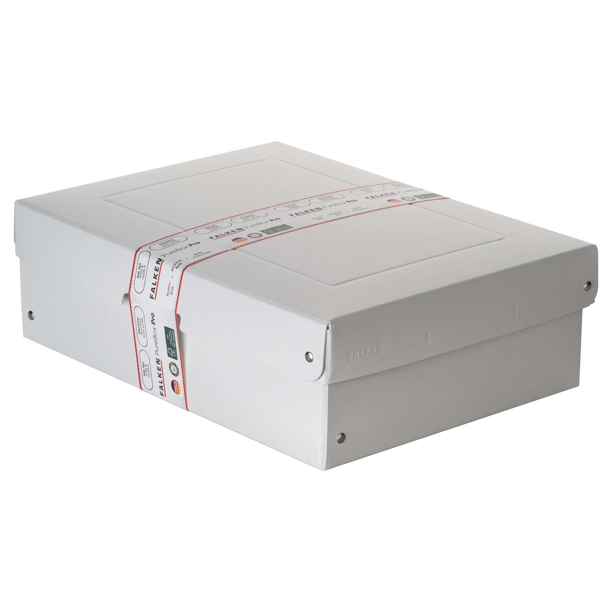 Falken Aufbewahrungsbox PureBox Pro 24 x 10 x 32 cm (B x H x T) DIN A4 Karton weiß