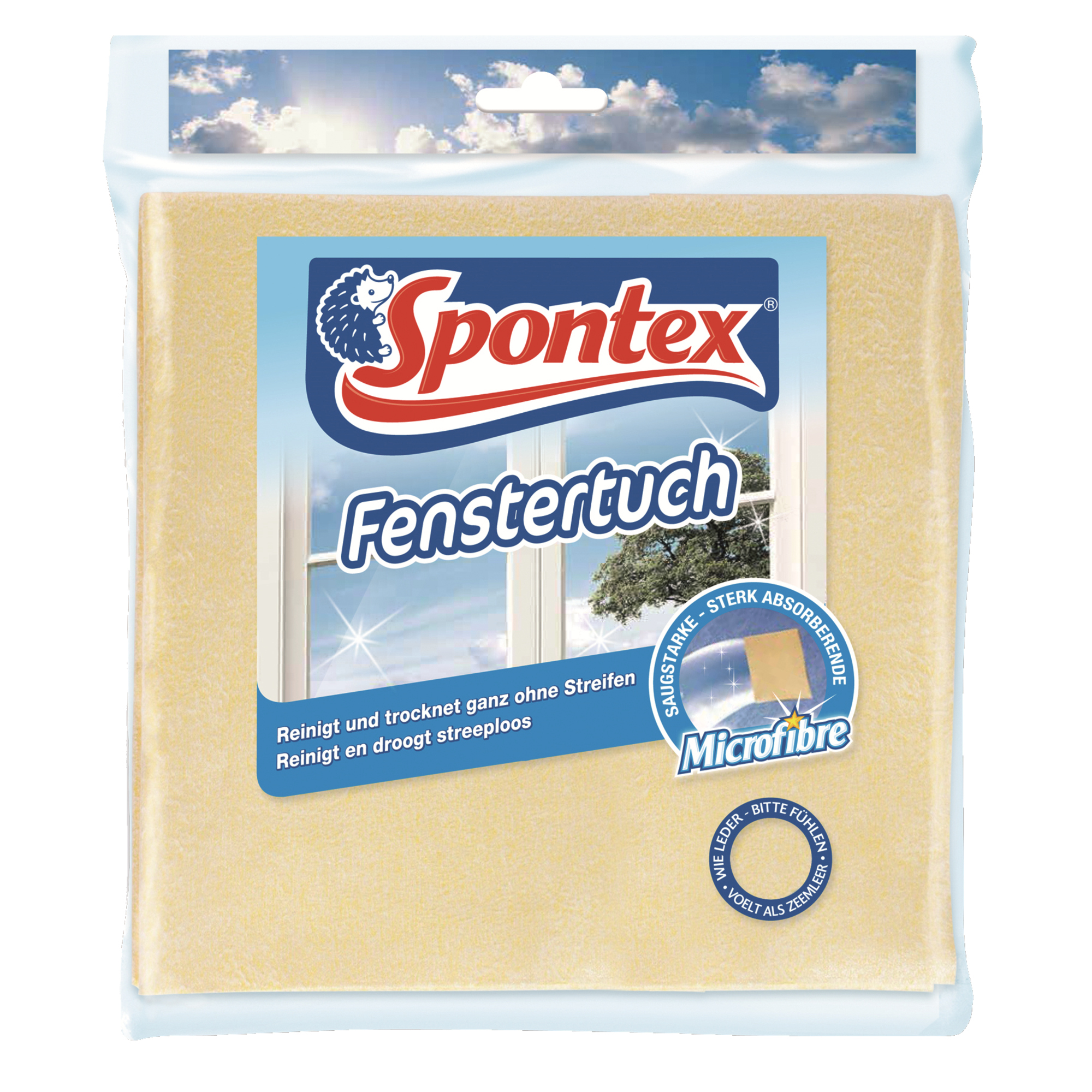Spontex Fenstertuch 19,5 x 24 cm (B x L) 70 % Polyamide, 30 % Polyurethan gelb