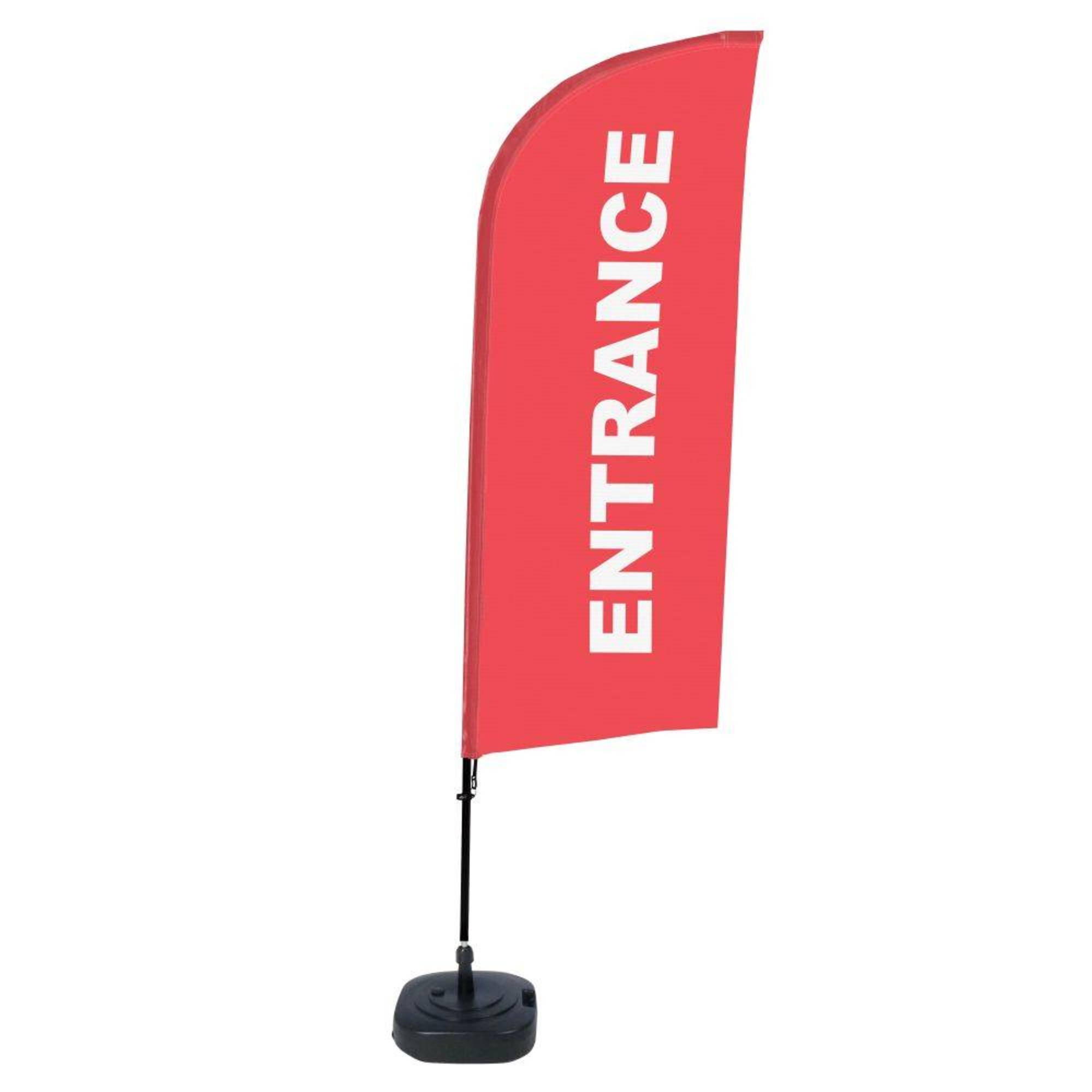 Showdown® Displays Werbesegel 110,5 x 330 x 48 cm (B x H x T) mit Aufdruck 100 % Polyester rot