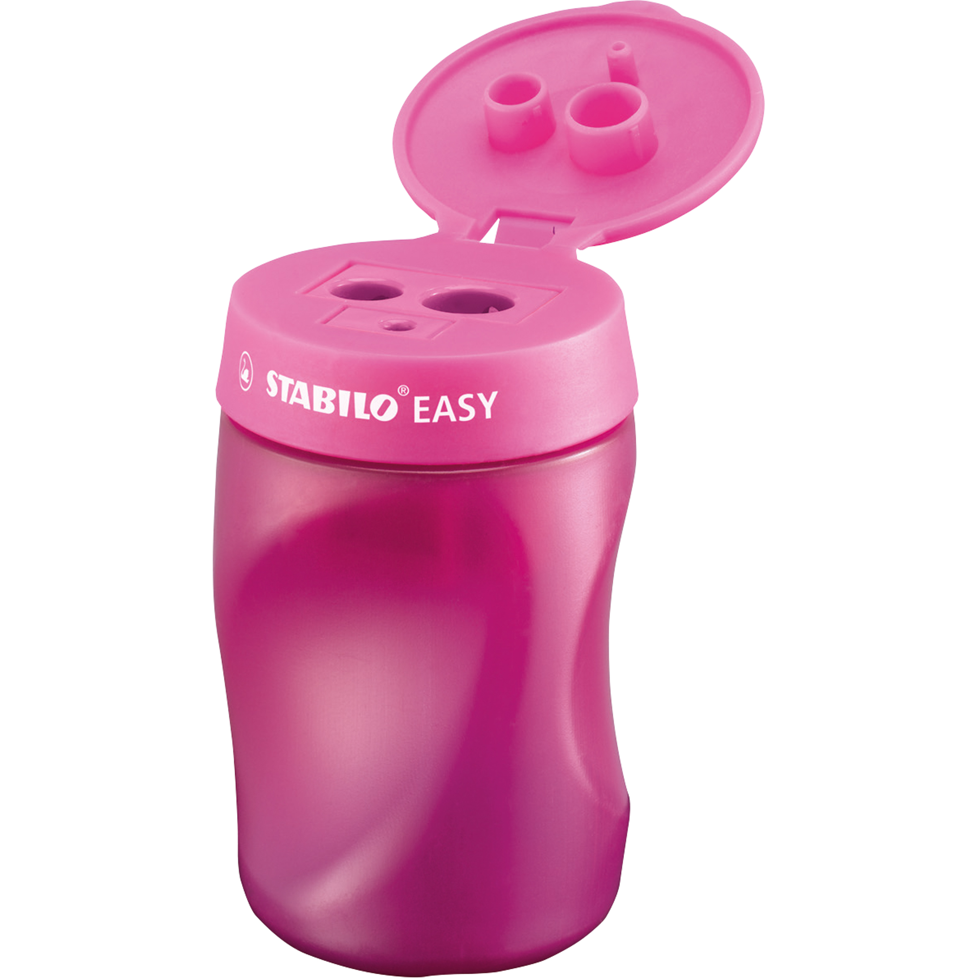 STABILO® Dosenspitzer EASYsharpener 3 und 7,5 und 10mm Kunststoff pink transluzent