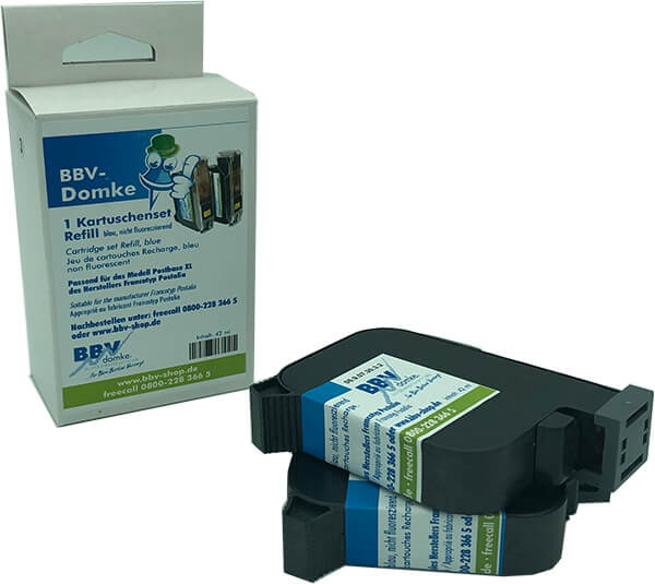 BBV-Domke Refill-Farbkartuschenpaar passend für Francotyp Postalia Postbase, XL