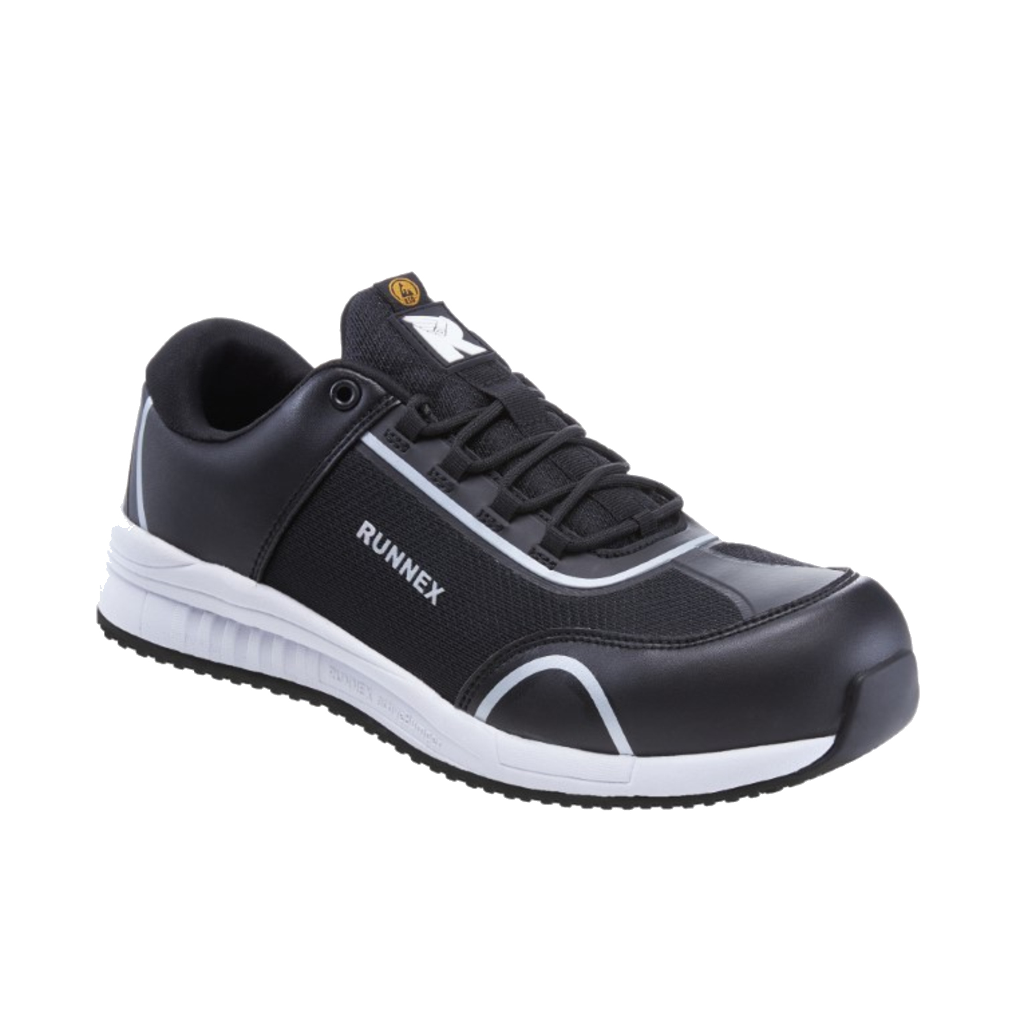 RUNNEX® Sicherheitsschuhe SportStar 45 S1PS Microfasermaterial/Textileinsätze/TPU-Besätze schwarz/weiß