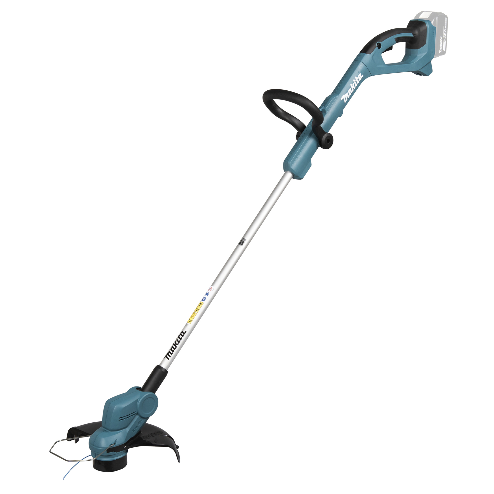Makita® Rasentrimmer DUR193 26cm 7.800 U/Min. Akku inkl. 1-Fadenkopf Tap (1,65 mm), Mähfaden Four-Leaf (15 m) Zubehör erforderlich Zubehör: Makita Akku BL 1850B, Akku-Ladegerät DC18RC