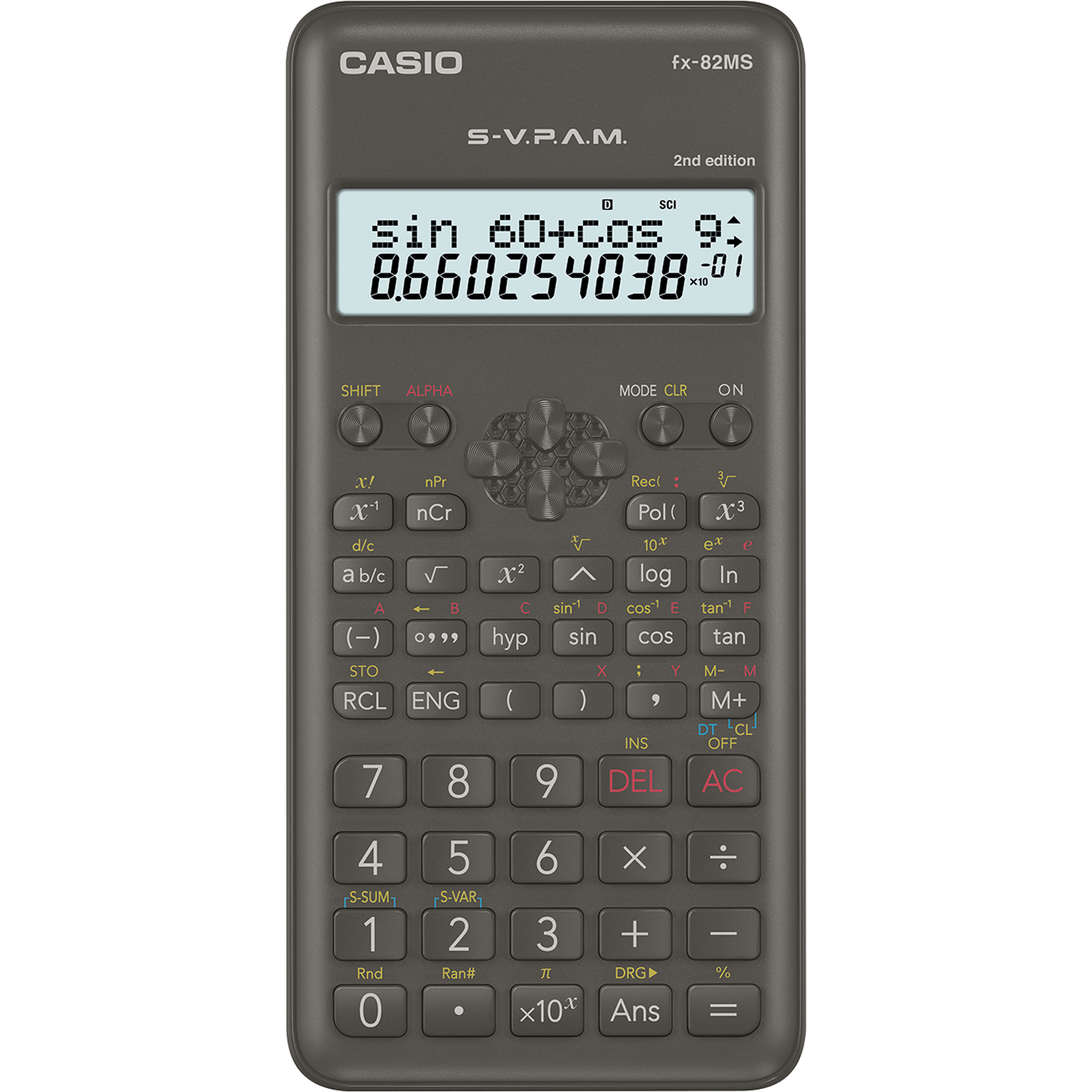 CASIO® Schulrechner FX-82MS 2nd edition 1 x 12-stellig, 1 x 10+2-stellig schwarz