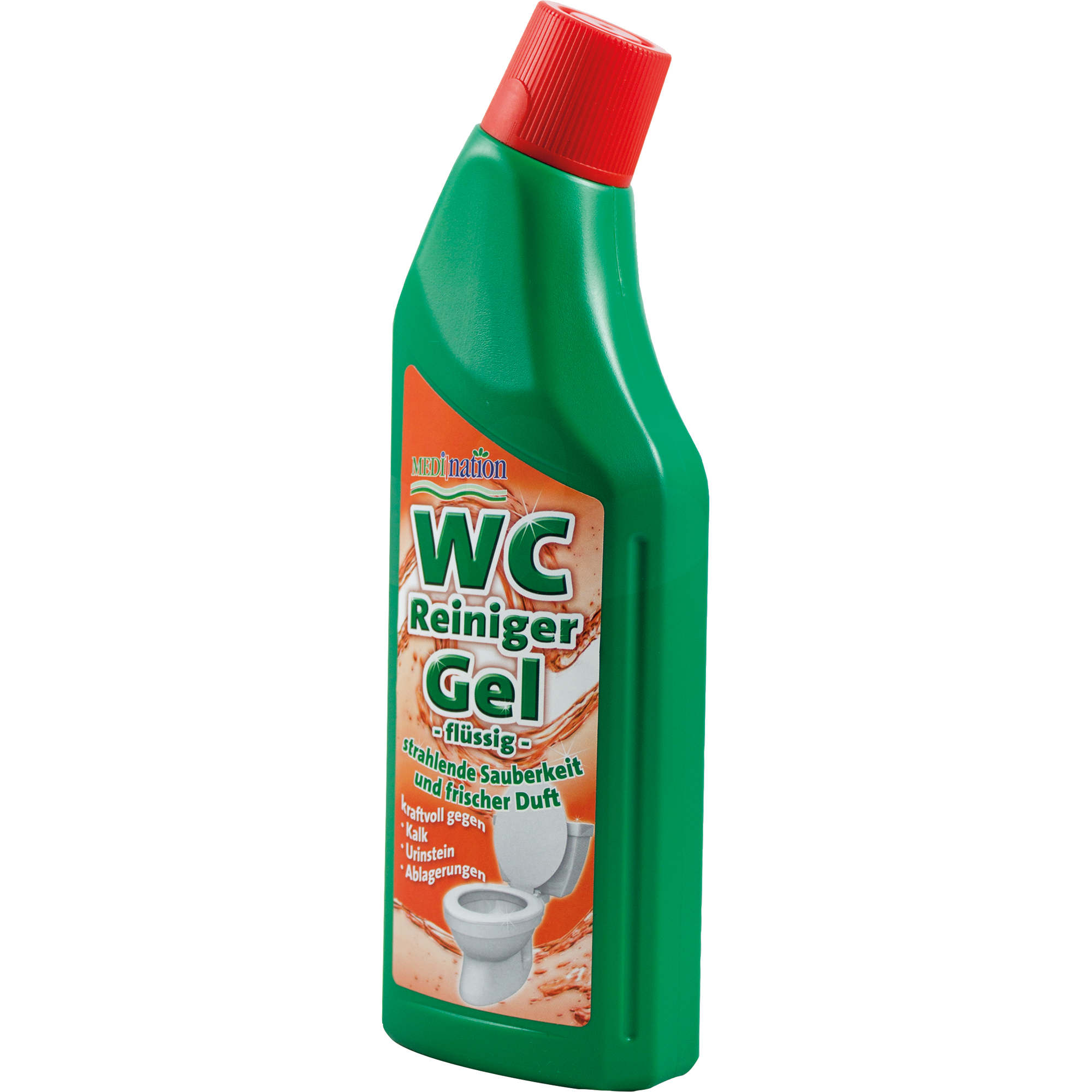 Medination WC-Reiniger nicht biologisch abbaubar pH-Wert: 2,2 Schräghalsflasche Kunststoff 0,75l