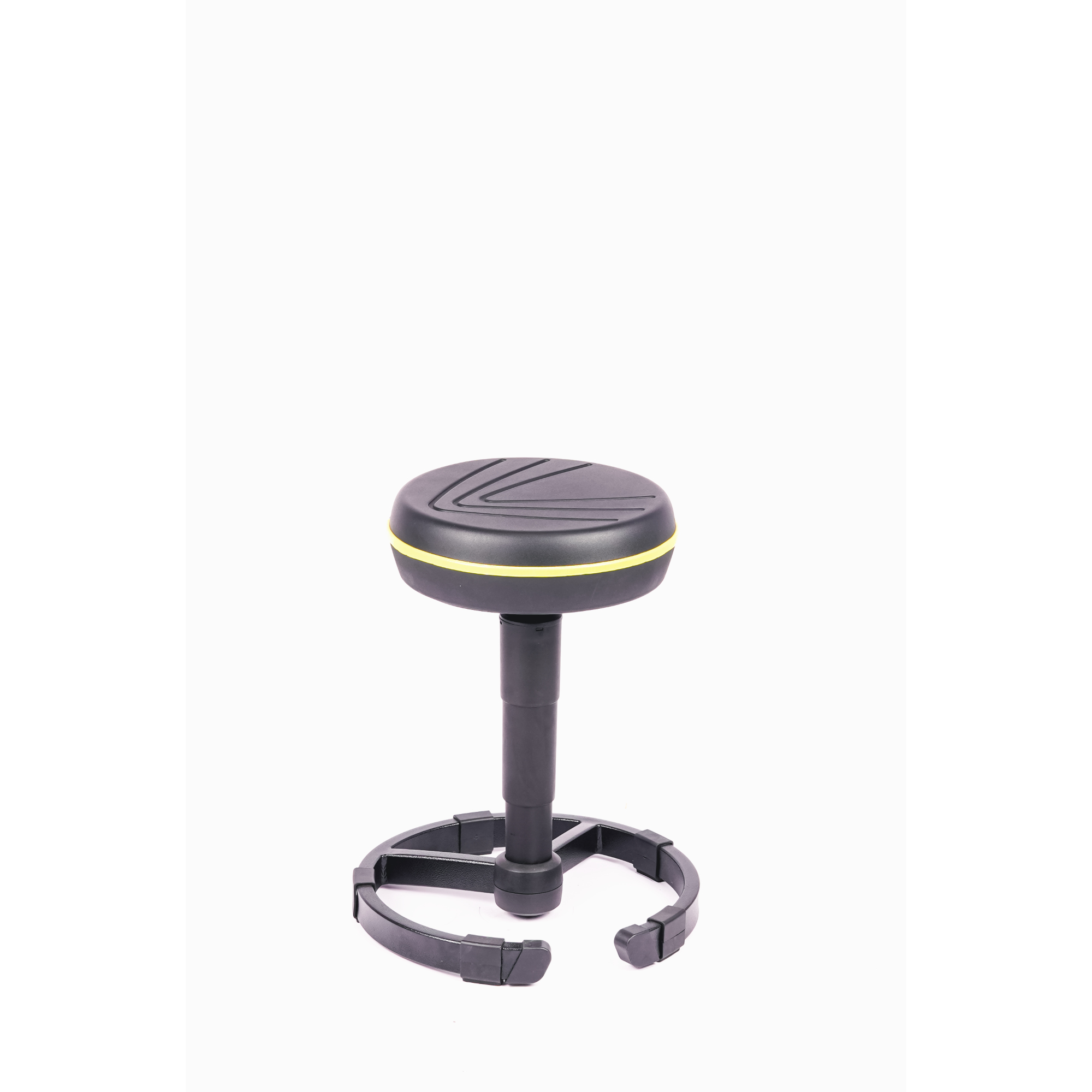 meychair Sitzhocker Pro+ A30 Rundsitz Farbe der Sitzfläche: schwarz/gelb Farbe des Fußkreuzes: schwarz