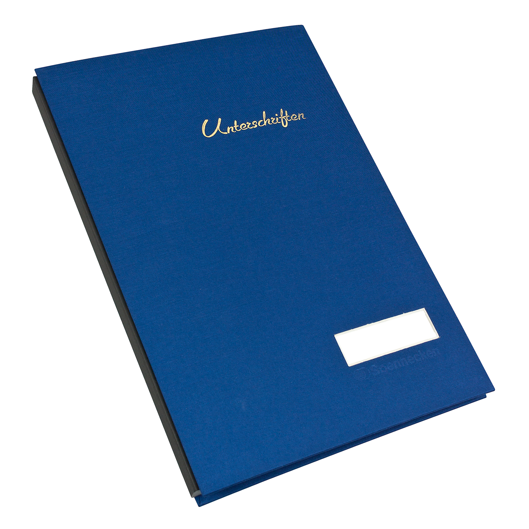 Soennecken Unterschriftenmappe DIN A4 Leinen blau schwarz 20 Fächer