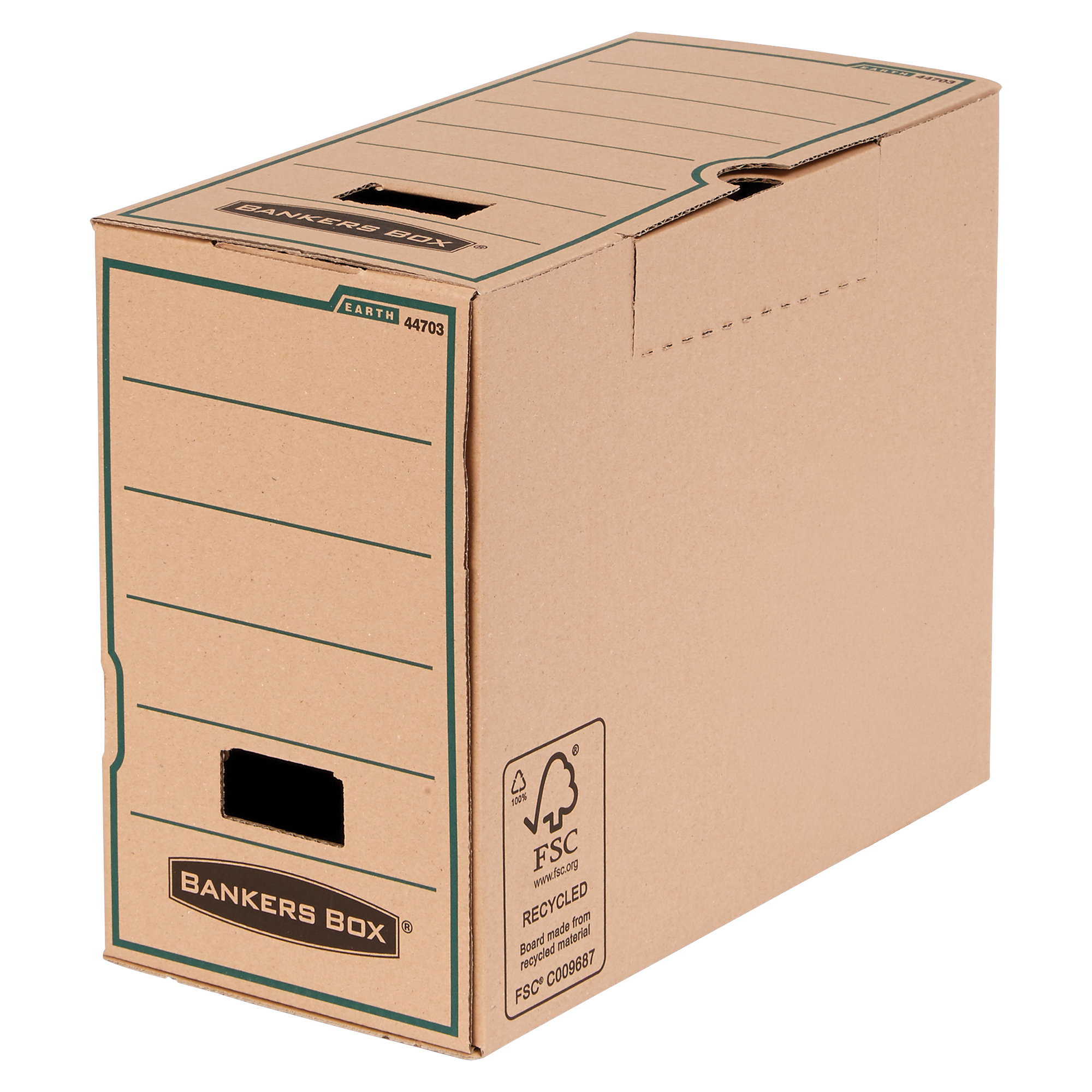 Bankers Box® Archivschachtel Earth Series 15,3 x 25,4 x 31,9 cm (B x H x T) DIN A4 mit Archivdruck Karton, 100 % recycelt braun