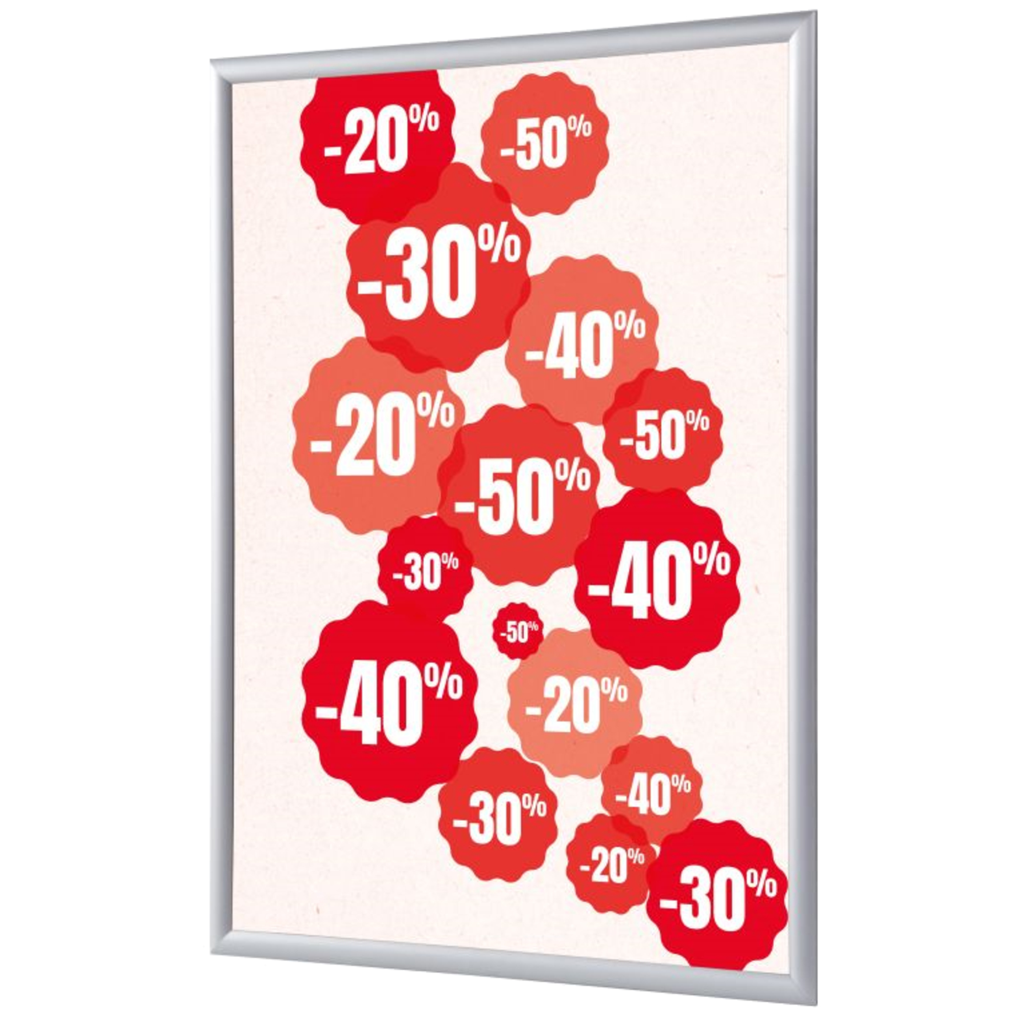 Showdown® Displays Bilderwechselrahmen 62,5 x 87,2 x 1,1 cm (B x H x T) DIN A1 Aluminium, eloxiert grau