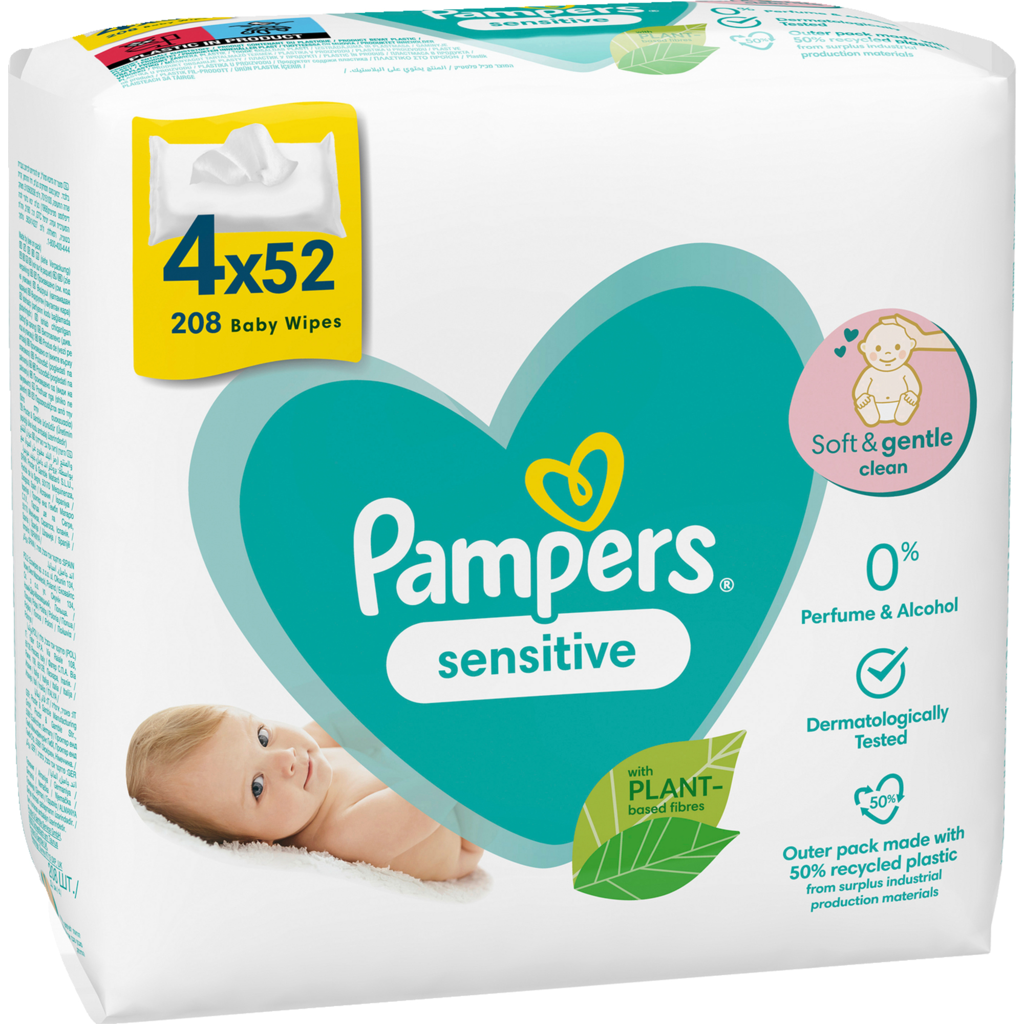 Pampers Feuchttücher 4 x 52 St./Pack.
