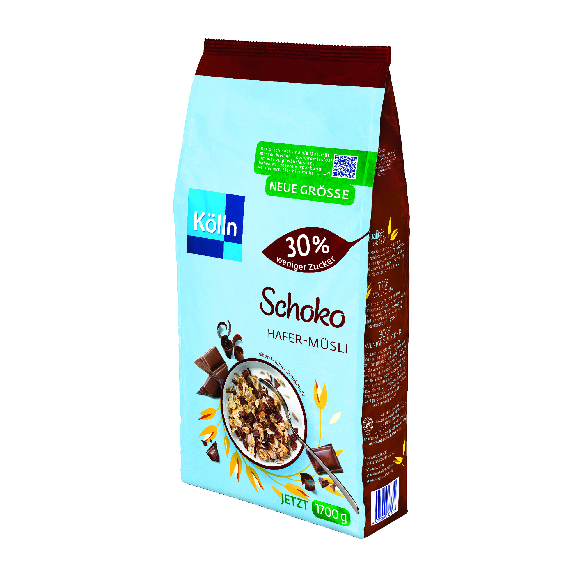 Kölln Müsli Schoko 4 x 1.700 g/Pack.