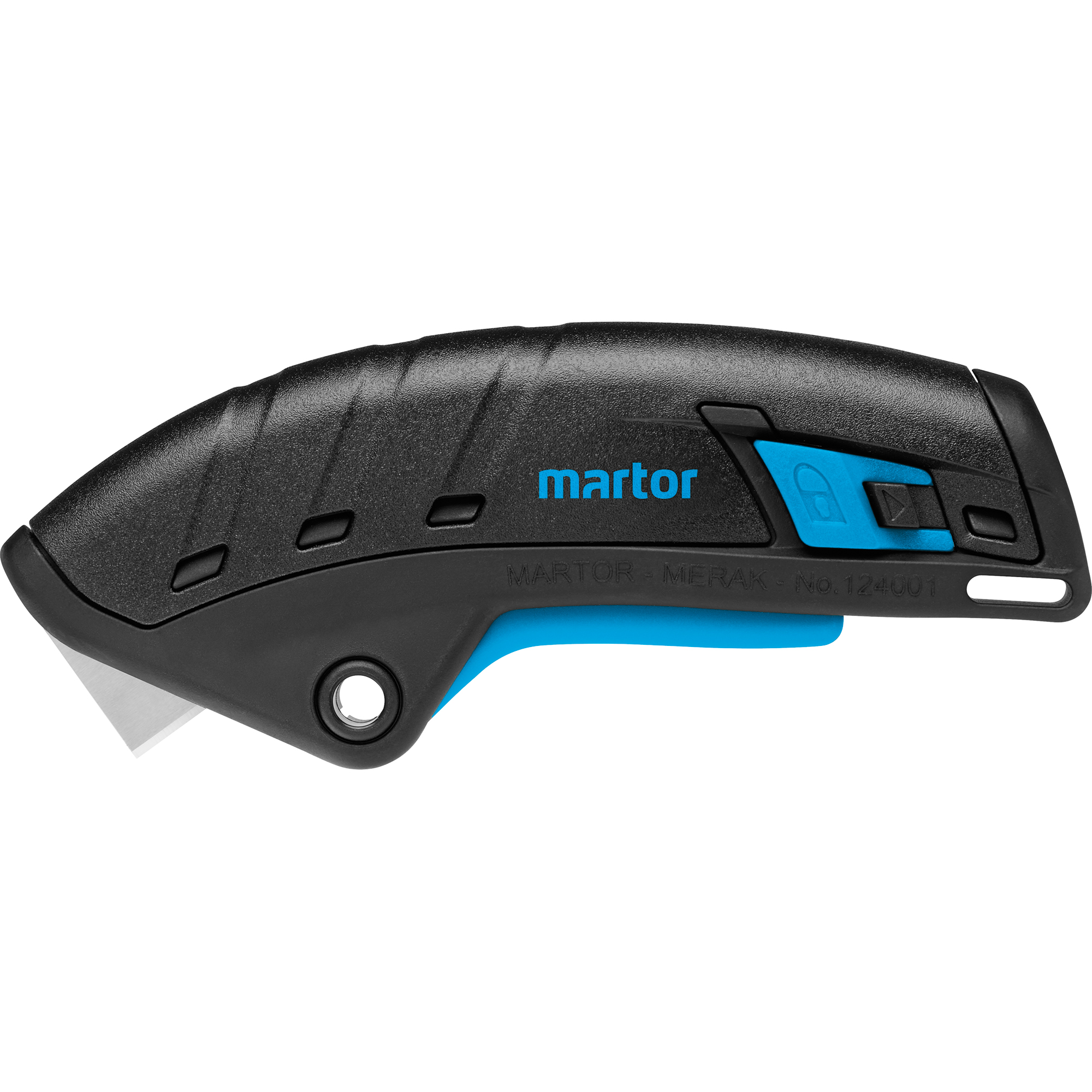 MARTOR Sicherheitsmesser SECUPRO MERAK Mehrweg 18,5mm 9mm Stahl schwarz/cyan