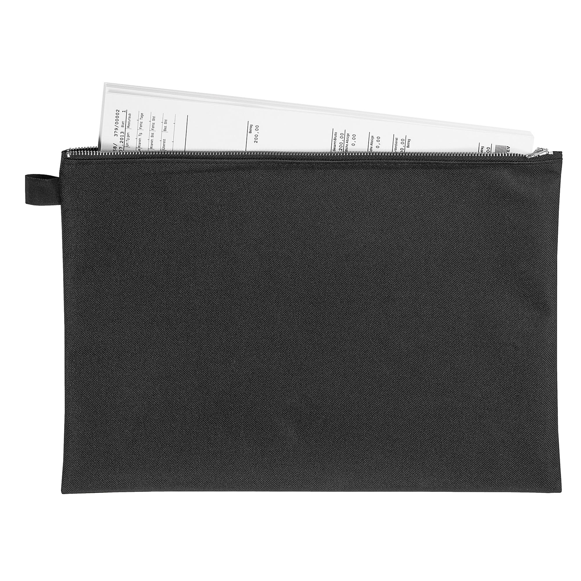 Veloflex Reißverschlusstasche DIN A4 100 % Polyester schwarz