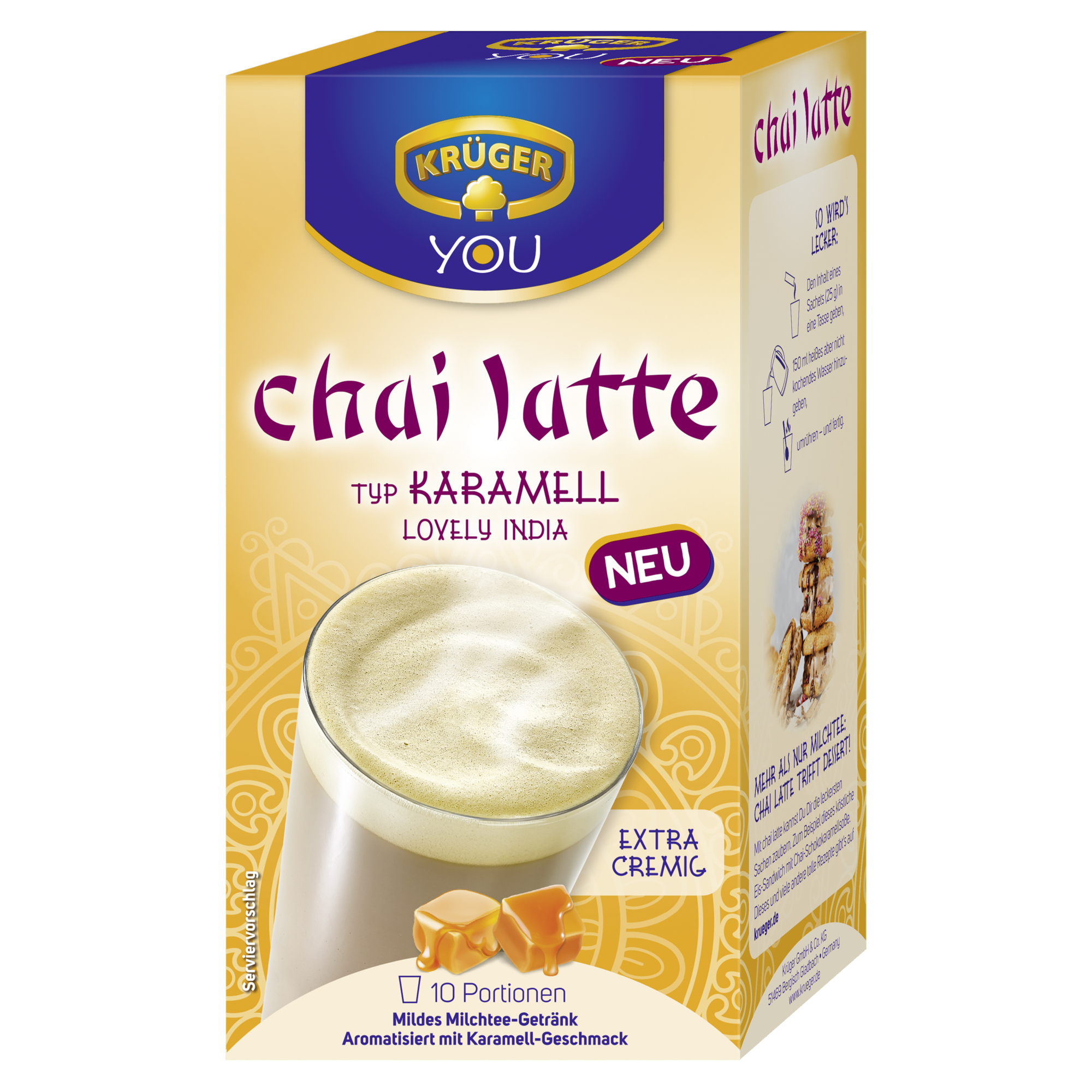 KRÜGER YOU Chai Latte Karamell 10 x 25 g/Pack.