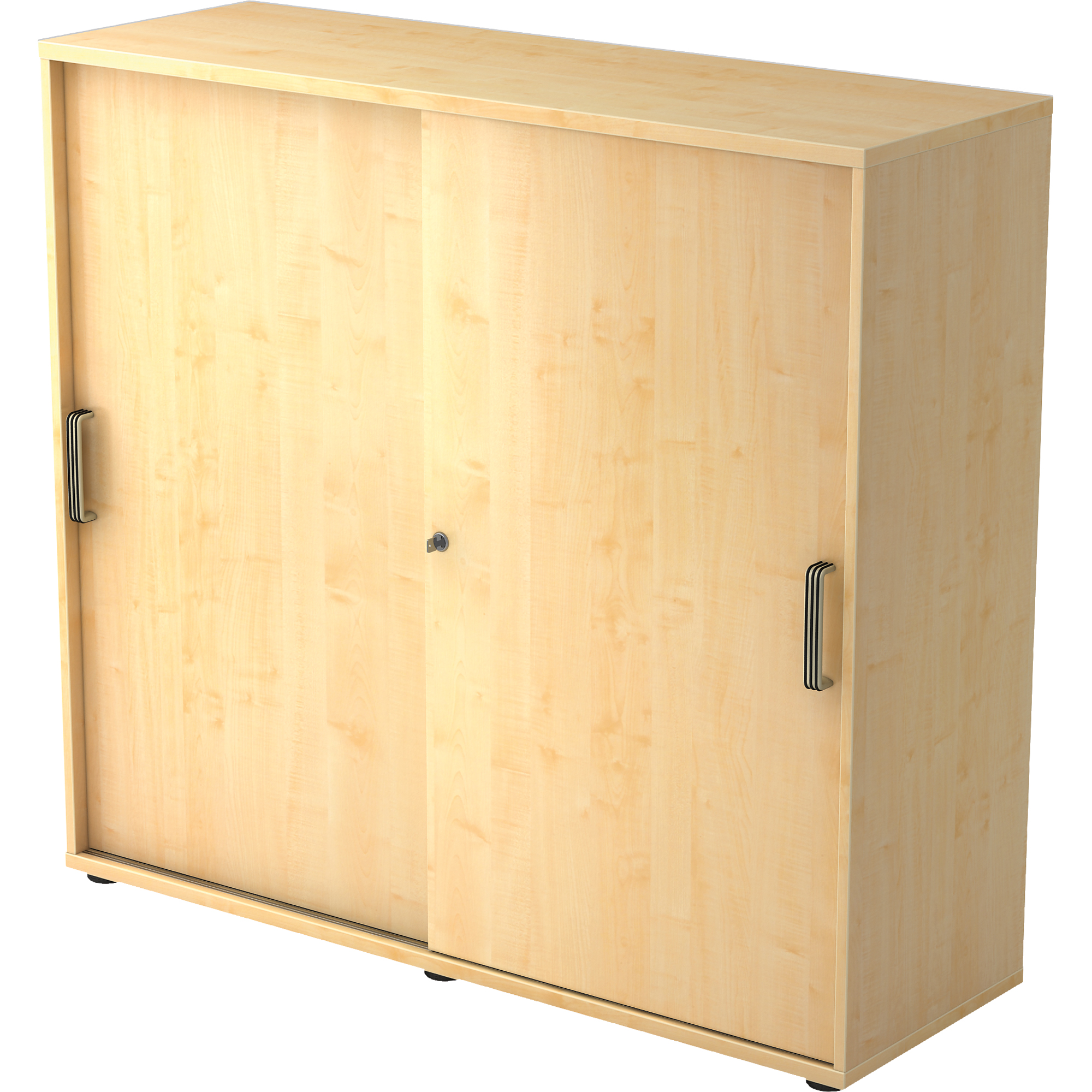 Hammerbacher Schiebetürenschrank 1.200 x 1.100 x 400 mm (B x H x T) Spanplatte, melaminharzbeschichtet Farbe der Front: ahorn Farbe des Korpus: ahorn