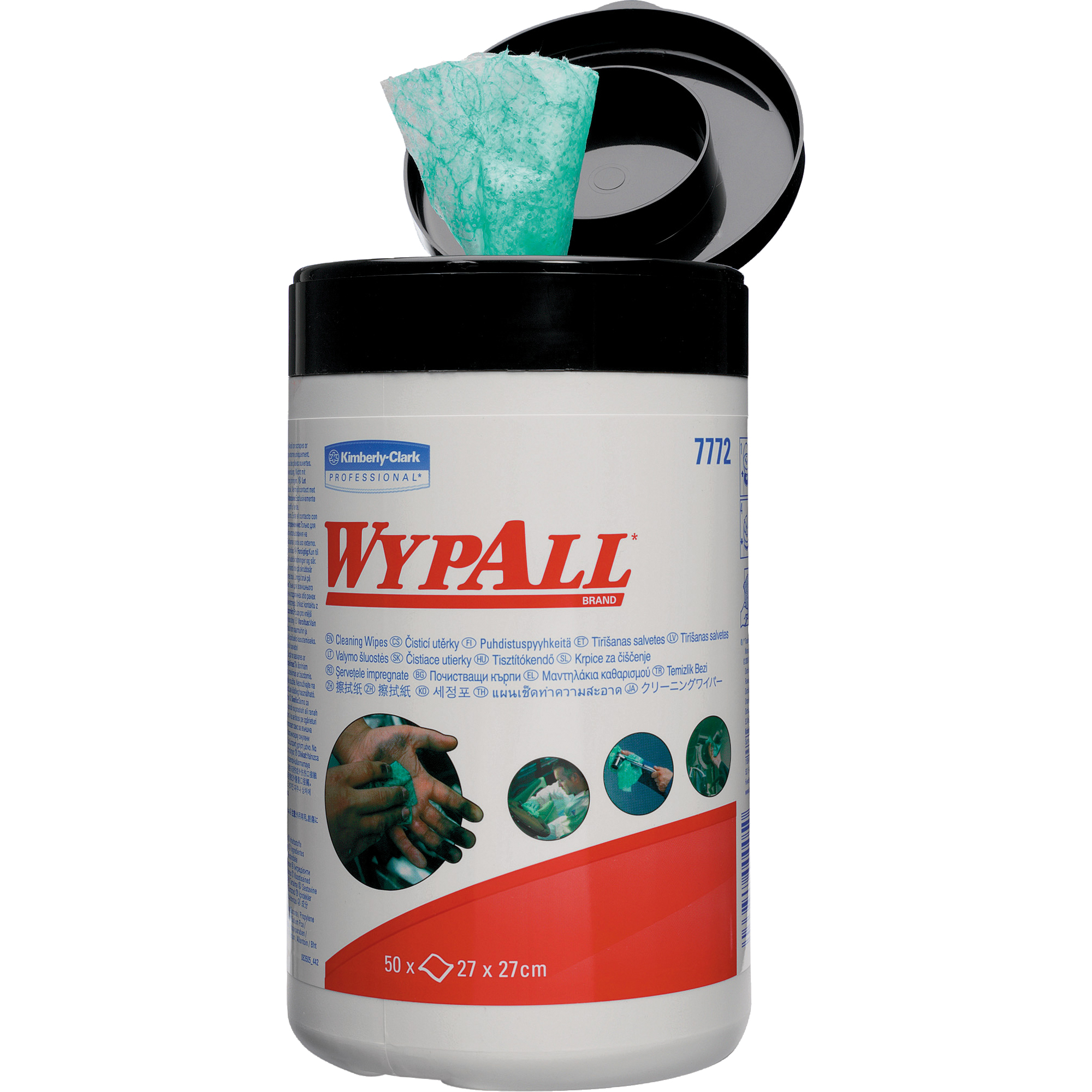 WYPALL* Wischtücher 27 x 27 cm (B x L) Papier grün 50 St./Pack.