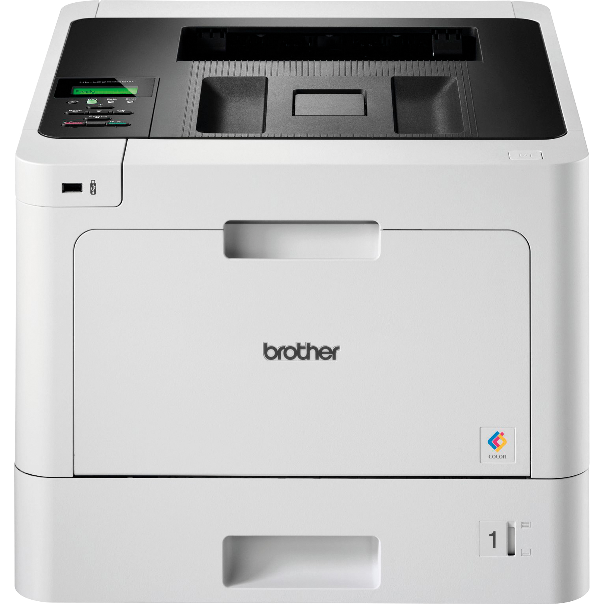 Brother Laserdrucker HL-L8260CDW DIN A4 31 Seiten/Min. 41 x 31,3 x 48,6 cm (B x H x T) 4 Toner (BK für ca. 3.000 Seiten, C/M/Y für je ca. 1.800 Seiten nach ISO/IEC 19798), 1 Trommel, 1 Transfereinheit, 1 Resttonerbehälter