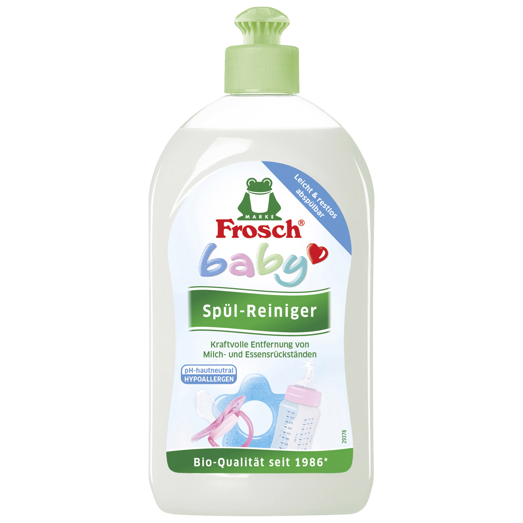 Frosch Geschirrspülmittel baby biologisch abbaubar frei von Mikroplastik pH-Wert: 5,2 Kunststoff recycelbar 0,5l