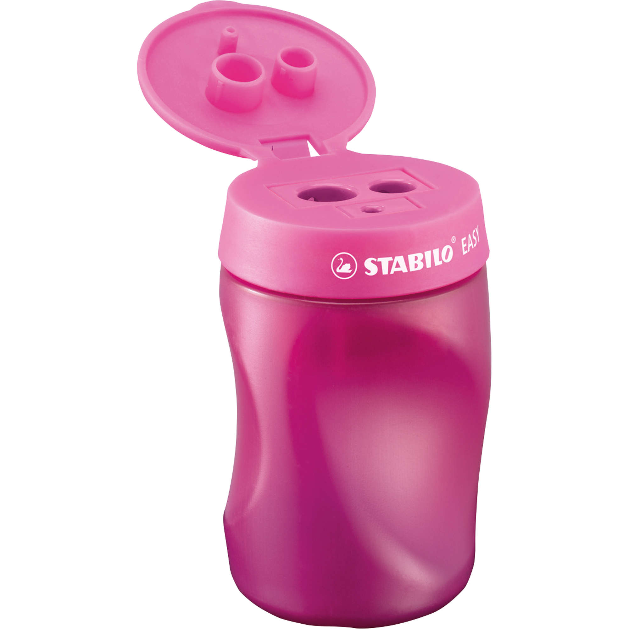 STABILO® Dosenspitzer EASYsharpener 3 und 7,5 und 10mm Kunststoff pink transluzent