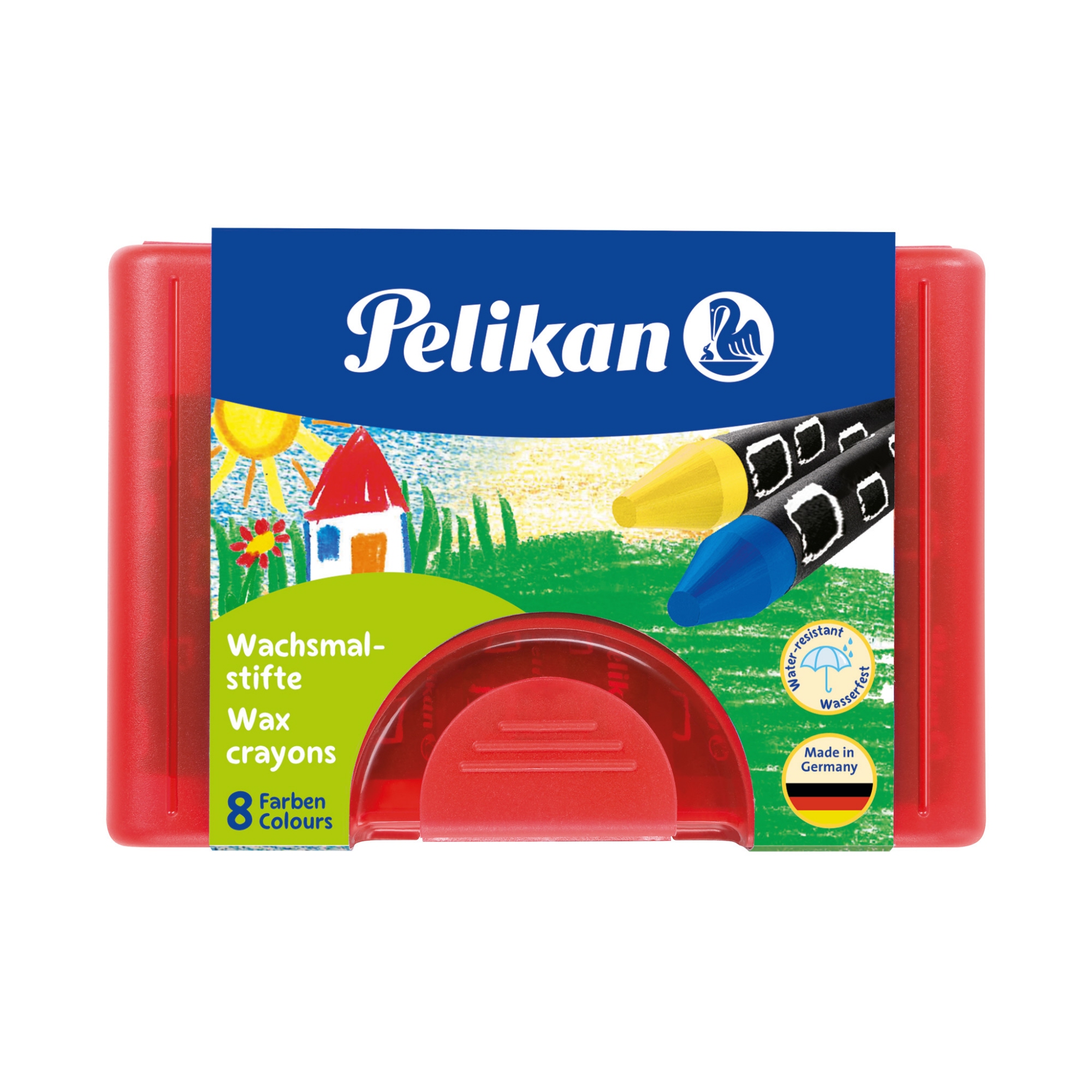 Pelikan Wachsmalstift 665/8 WF 1,2 x 7,9 cm (Ø x L) farbig sortiert 8 St./Pack.