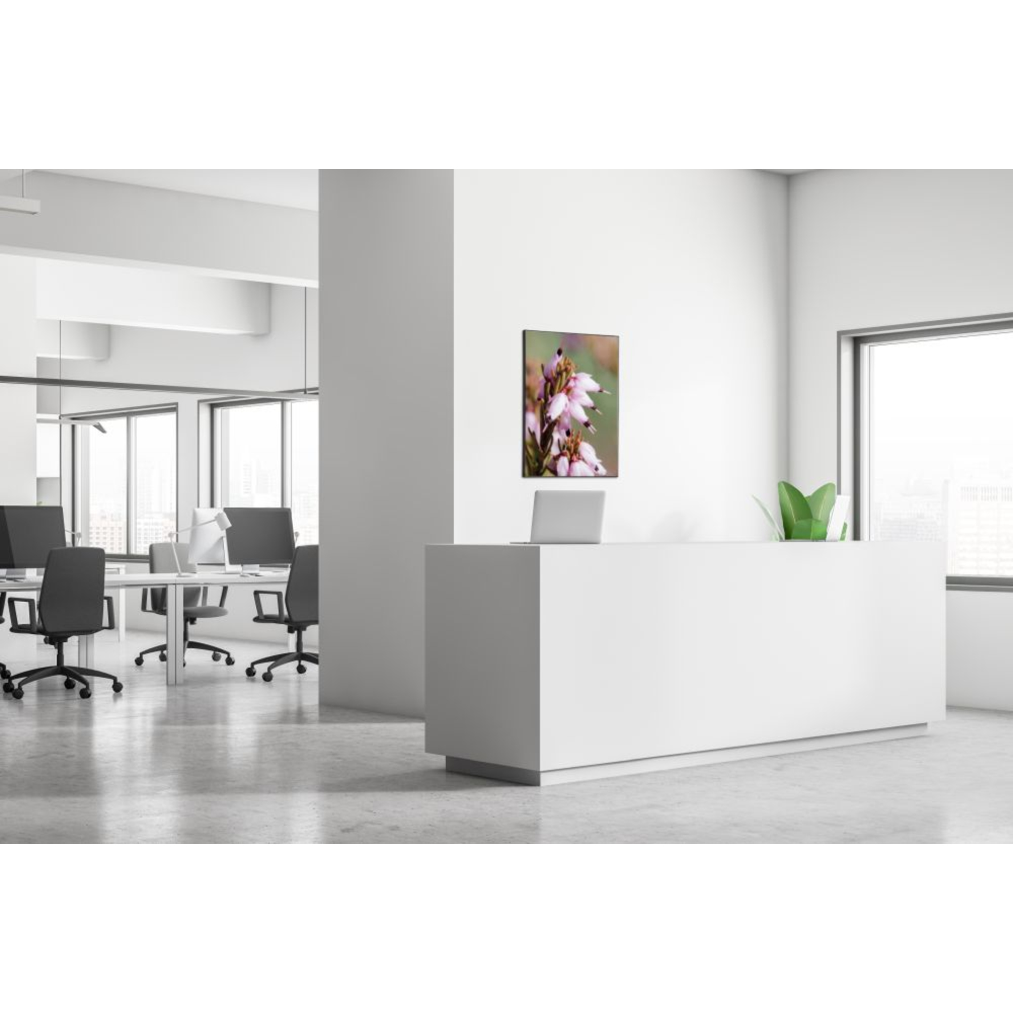 Showdown® Displays Dekobild Pinke Blume Erica 84,1 x 59,4 cm (B x H) Holz