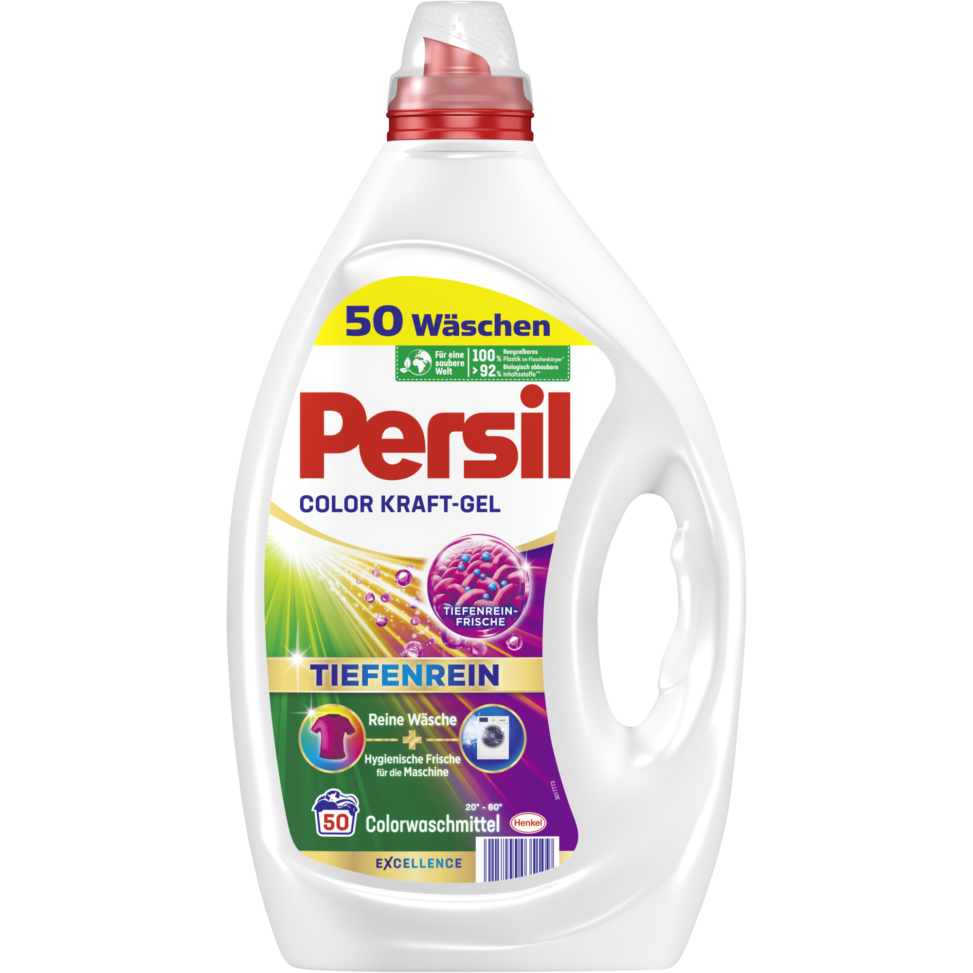 Persil Waschmittel Color Kraft Gel Buntwäsche +20 bis +60°C parfümiert pH-Wert: 7,8-8,2 2,25l