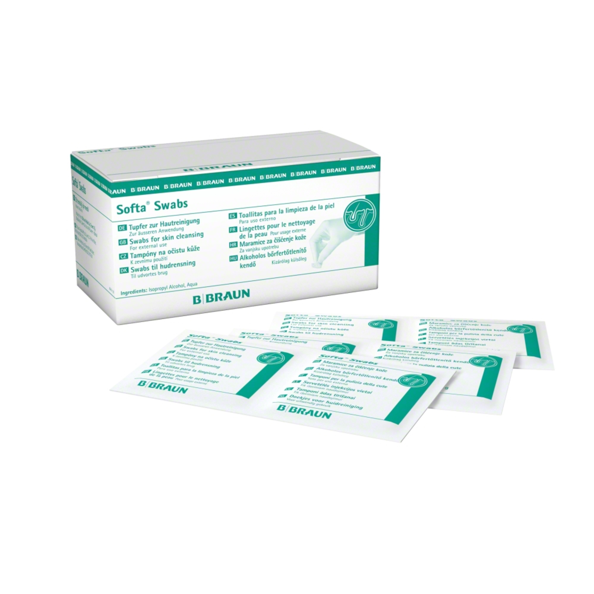 Softa Alkoholtupfer Swabs Einweg gebrauchsfertig 100 St./Pack.