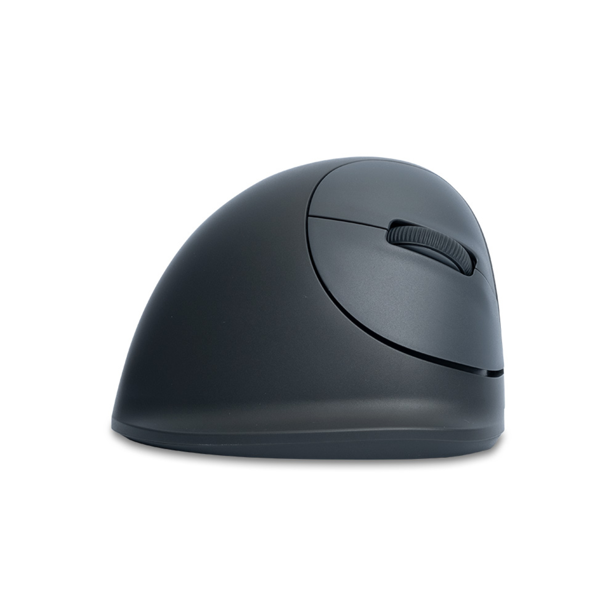R-Go Tools Optische PC Maus HE Basic Rechtshänder ergonomisch USB-C 10m Akku inkl. Ladekabel (102 cm), USB-C/USB-A Adapter grau