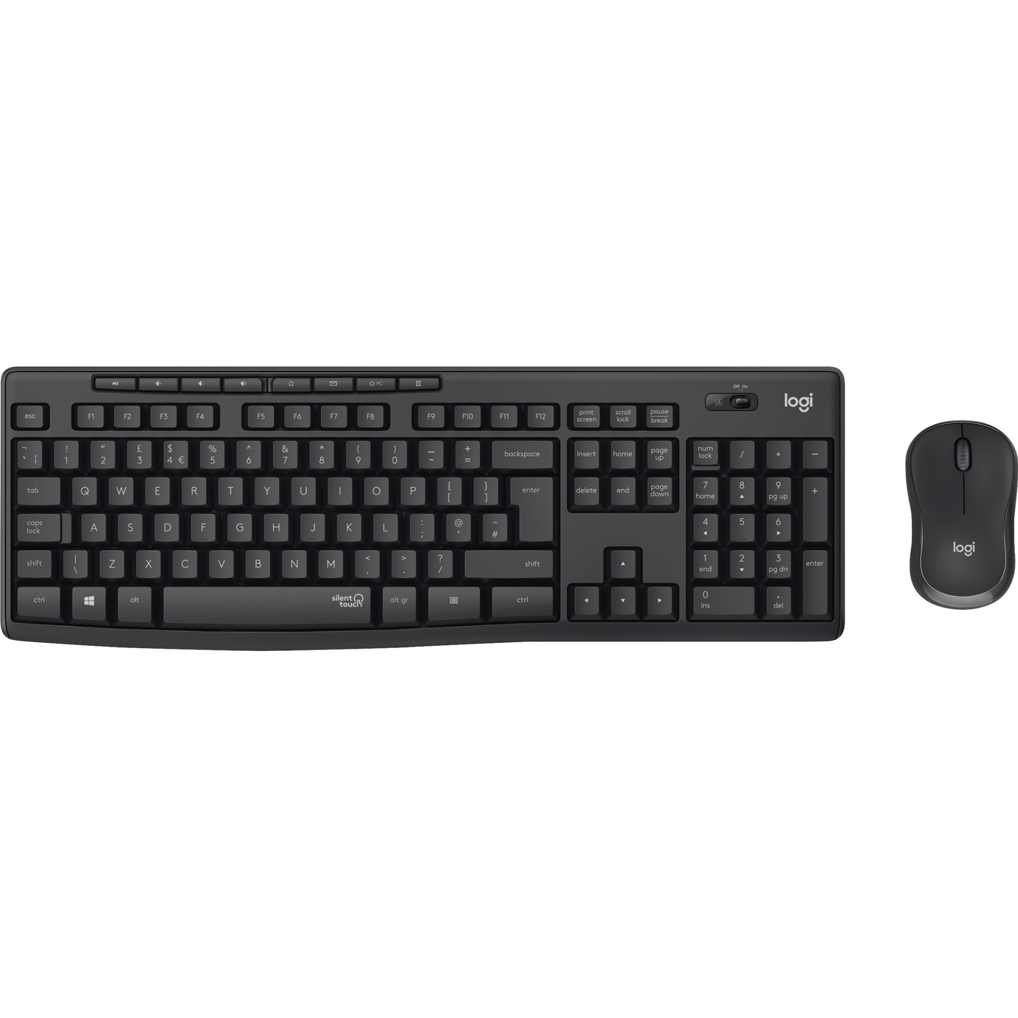 Logitech Tastatur-Maus-Set MK295 QWERTZ Windows® universell USB-A 10m inkl. USB-Empfänger graphit