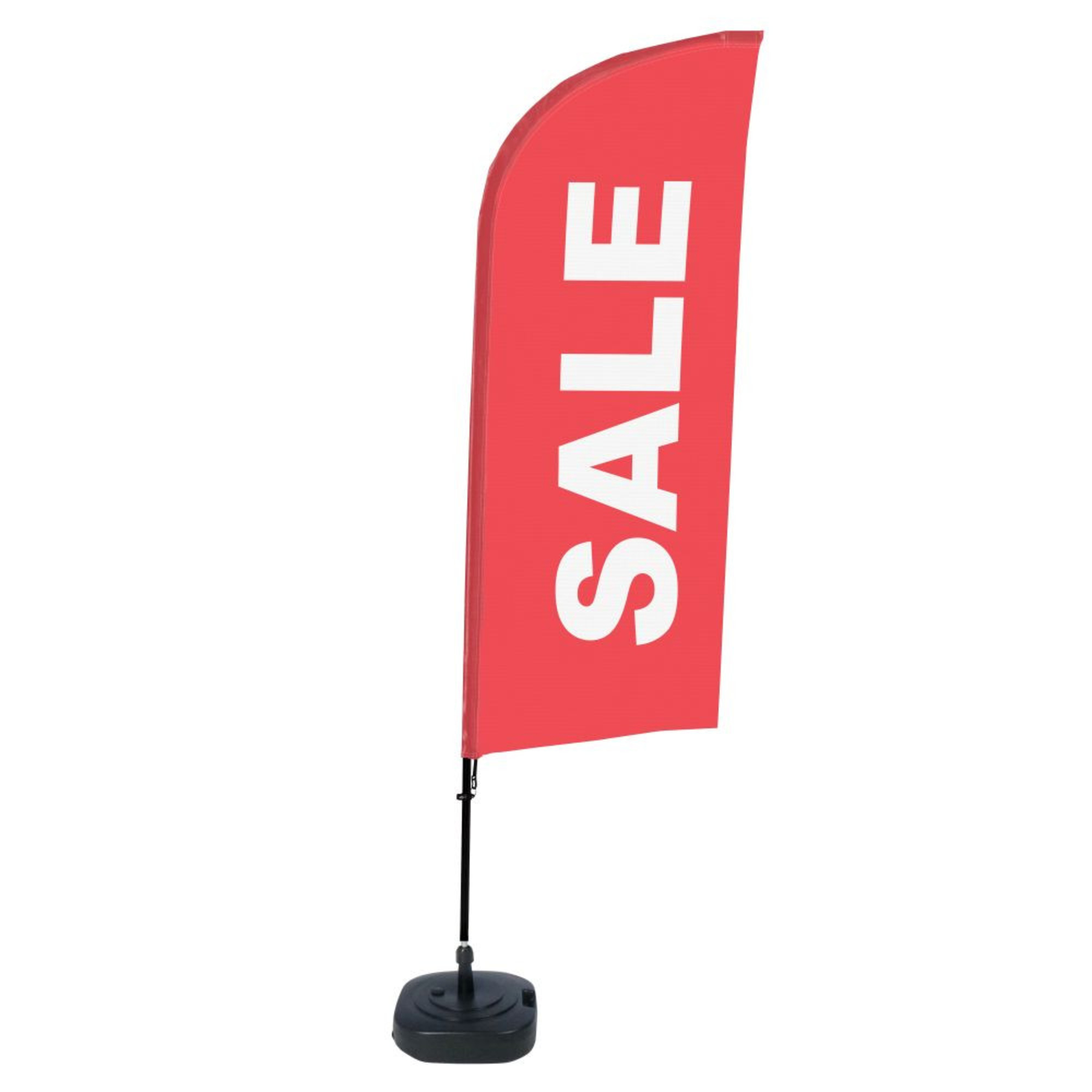 Showdown® Displays Werbesegel 110,5 x 330 x 48 cm (B x H x T) mit Aufdruck 100 % Polyester rot