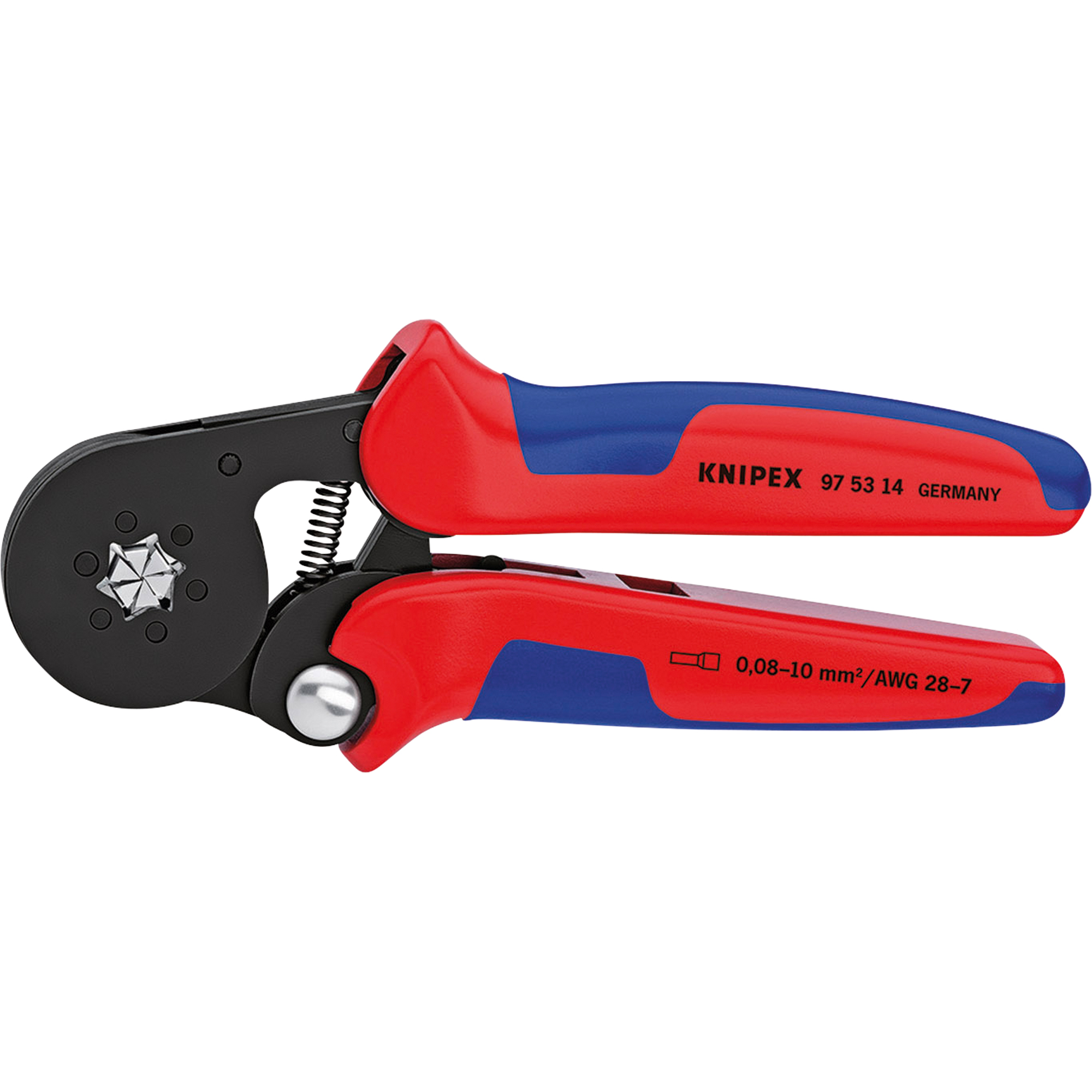 KNIPEX Netzwerk Werkzeug Crimpzange 180mm Chrom-Vanadium Elektrostahl brüniert, gehärtet