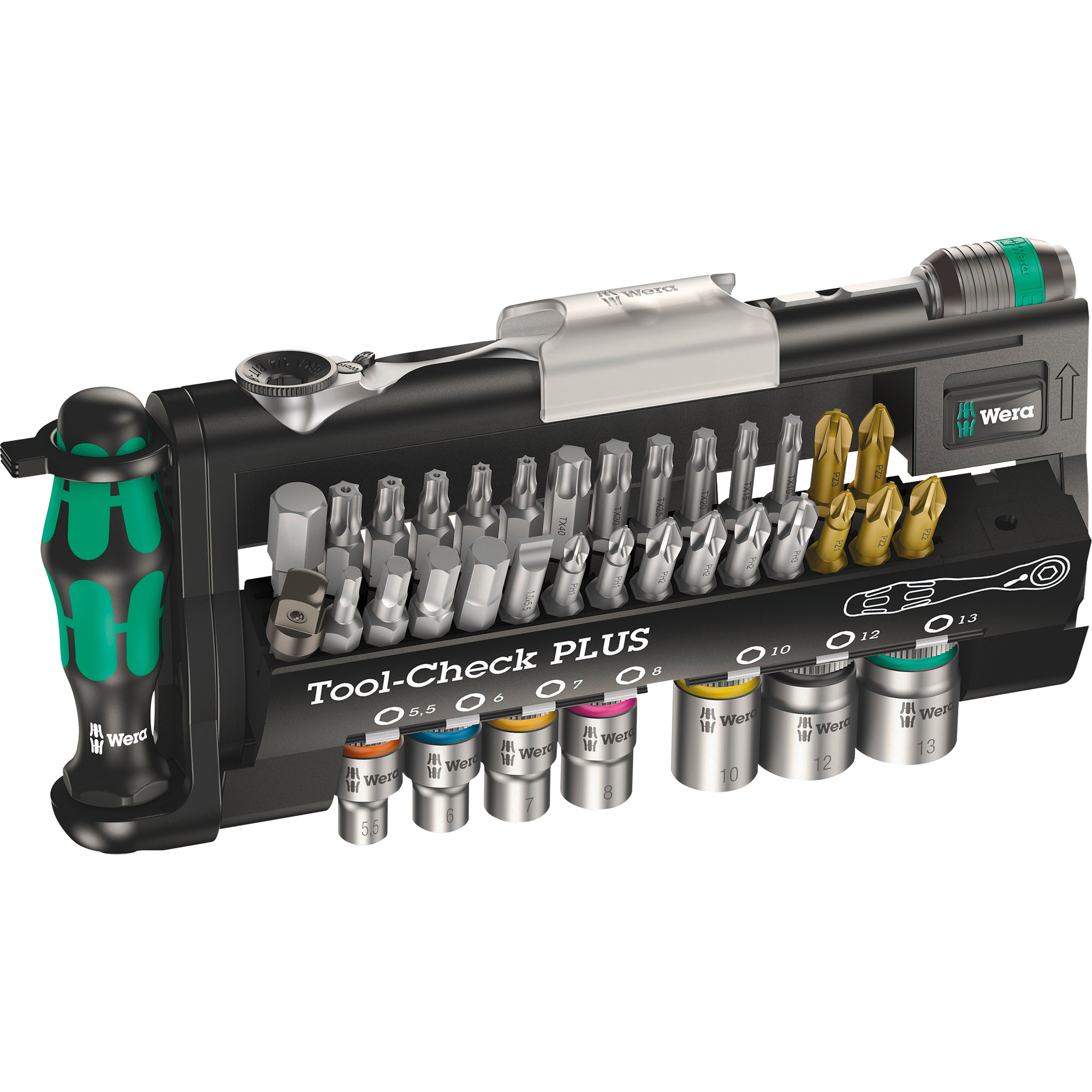 Wera Bit-Set Tool-Check PLUS 39 Teile Werkzeugstahl