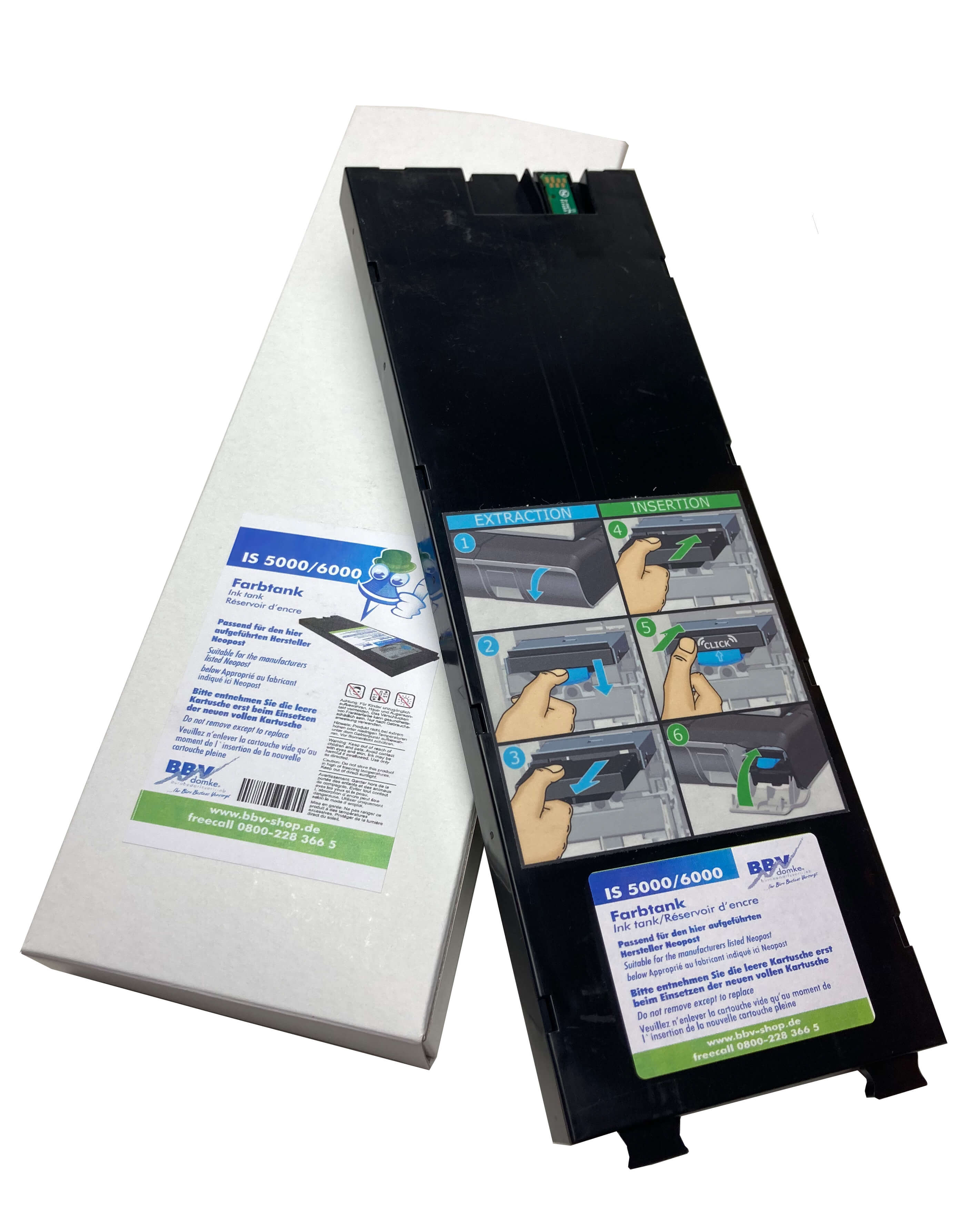 BBV-Domke Refill-Farbtank für Quadient (ehem. Neopost) IS-5000, IS-6000 Frankiermaschinen