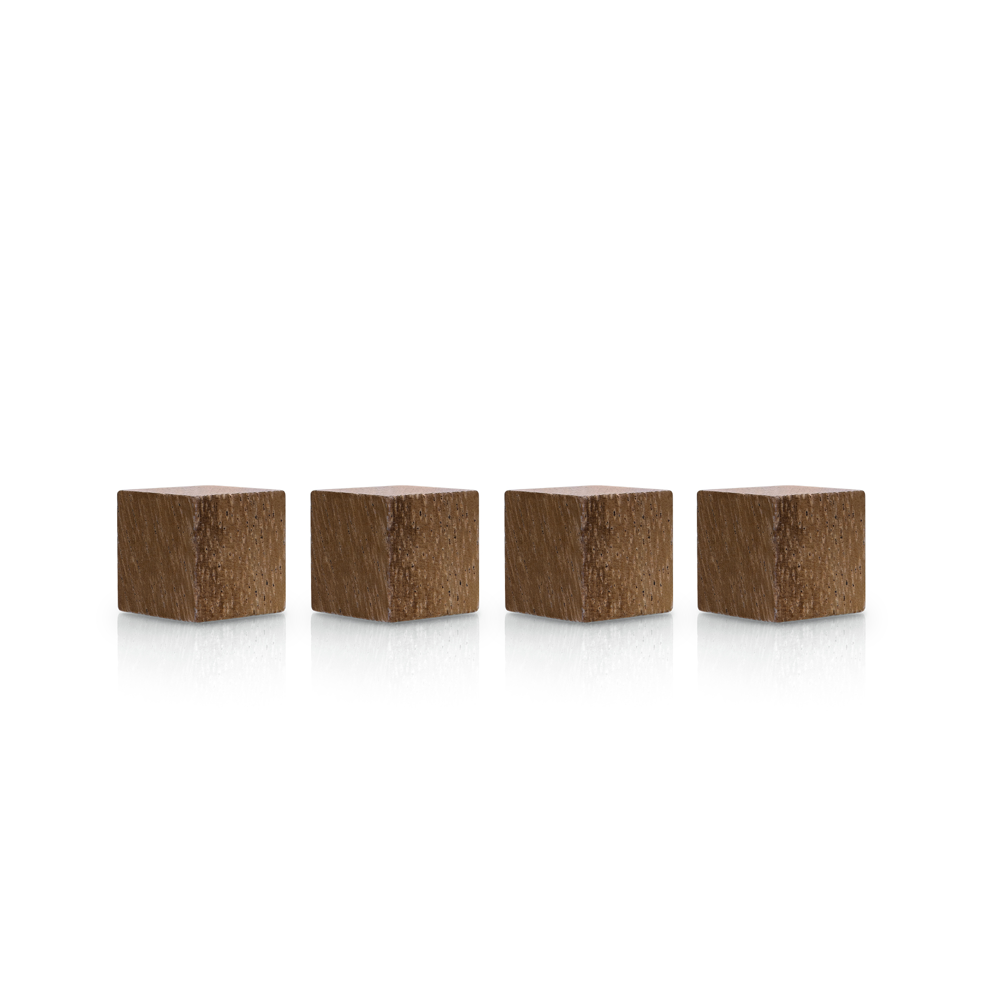 magnetoplan® Magnet Design Wood Series 20 x 20 x 20 cm (B x H x T) 4kg Walnußholz dunkelbraun 4 St./Pack.