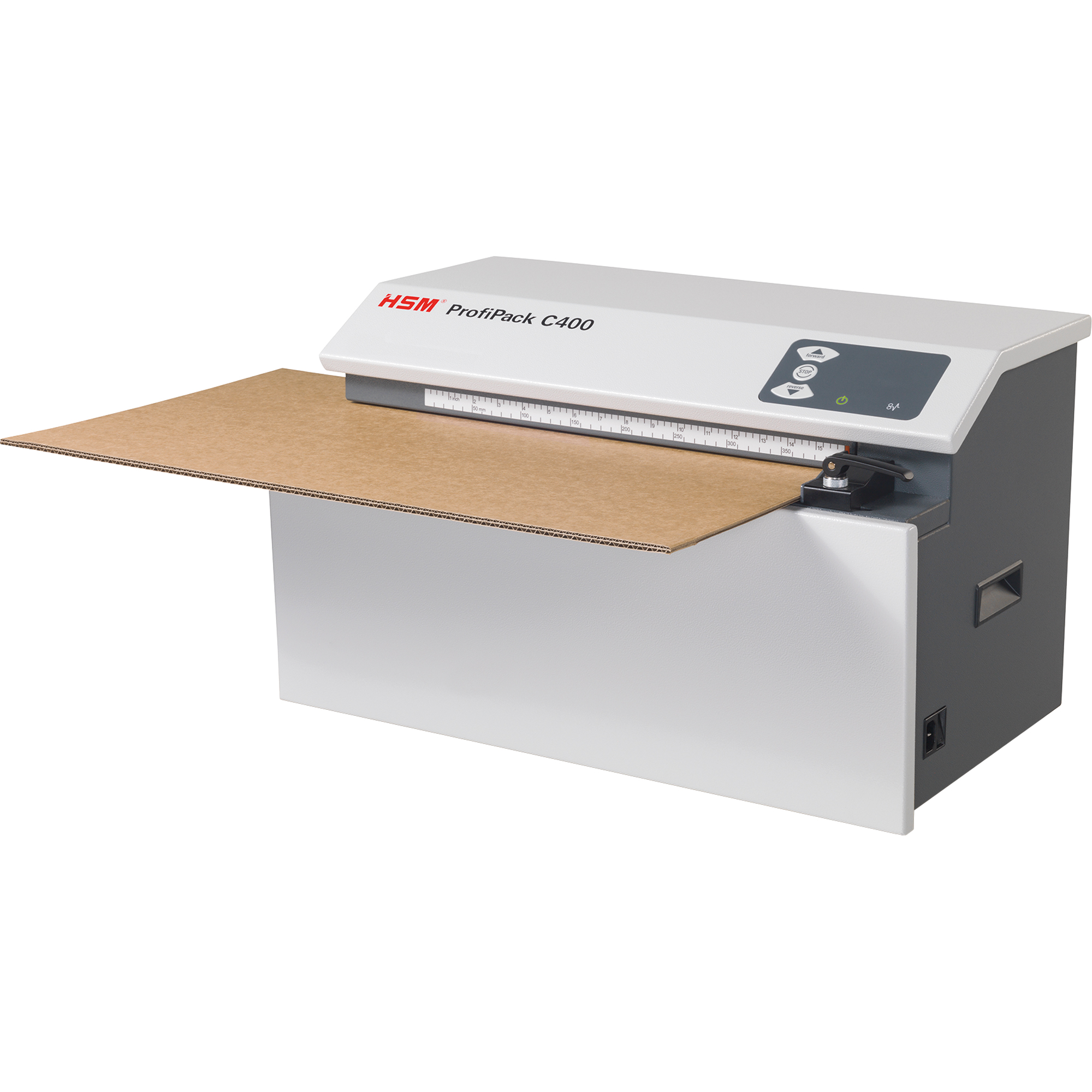 HSM® Karton-Perforator ProfiPack C400 61 x 37,5 x 39,5 cm (B x H x T) 135mm/s eisengrau/lichtgrau