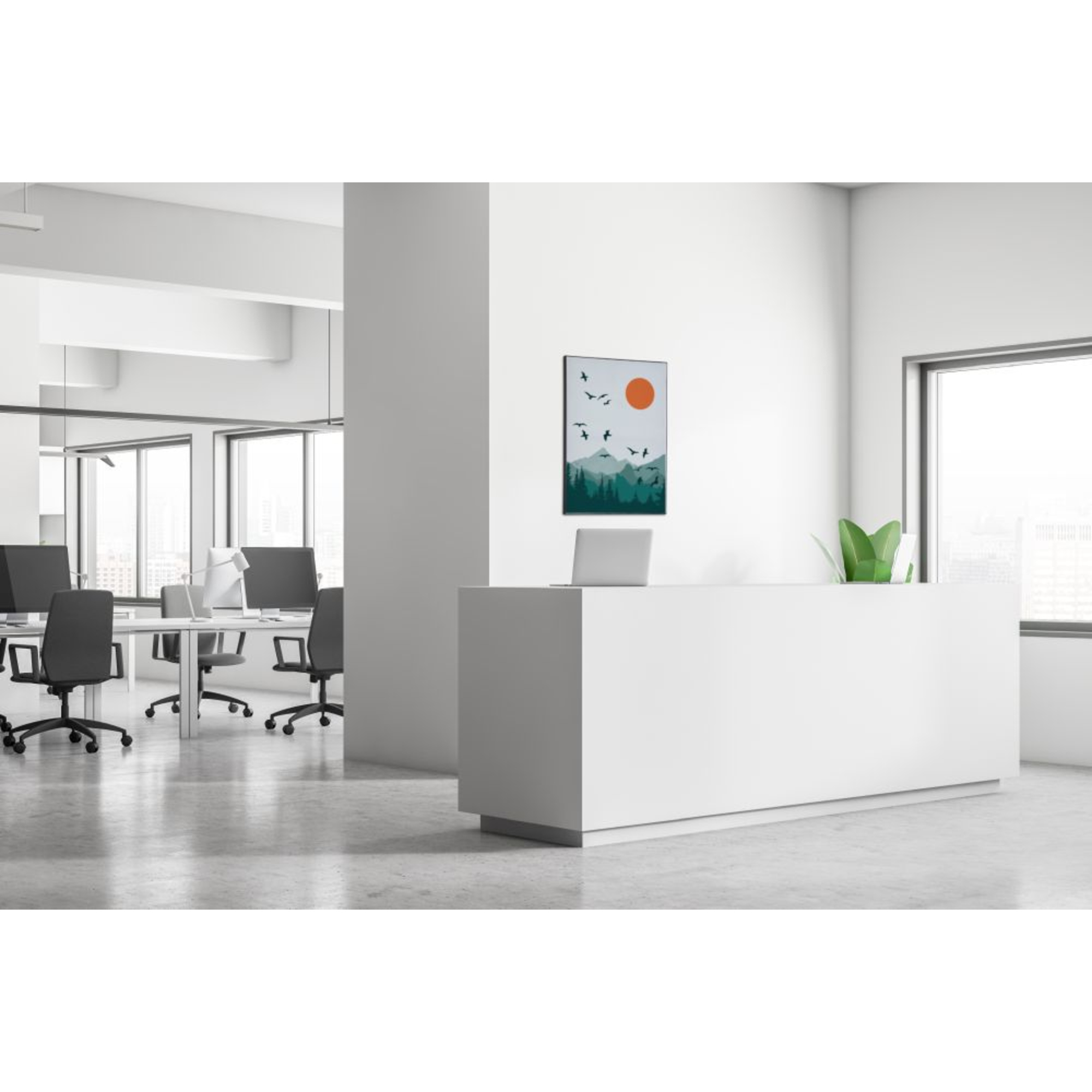 Showdown® Displays Dekobild Sonne und Vögel 84,1 x 59,4 cm (B x H) Holz