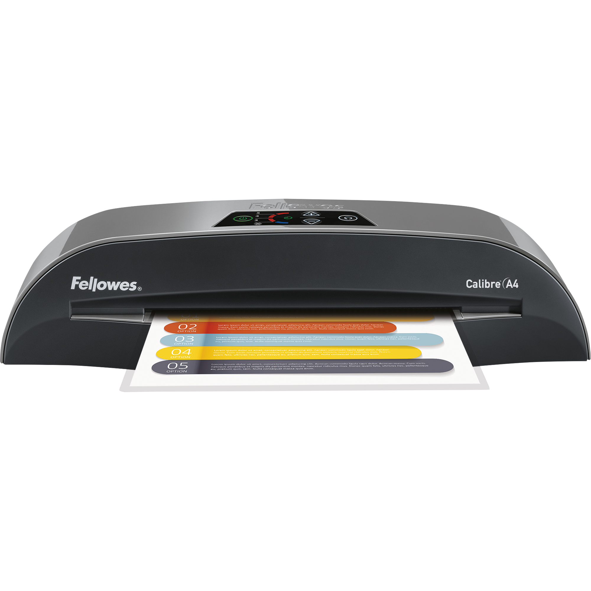 Fellowes® Laminiergerät Calibre Heiß-/Kaltlaminierung 45 x 11 x 14,5 cm (B x H x T) DIN A4 anthrazit