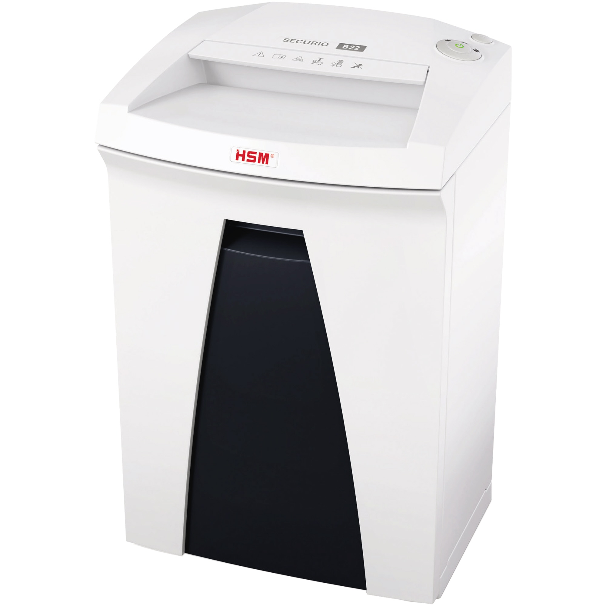 HSM® Aktenvernichter SECURIO B22 P-4 Papier, Heftklammern, Büroklammern, Kreditkarten Partikelschnitt weiß