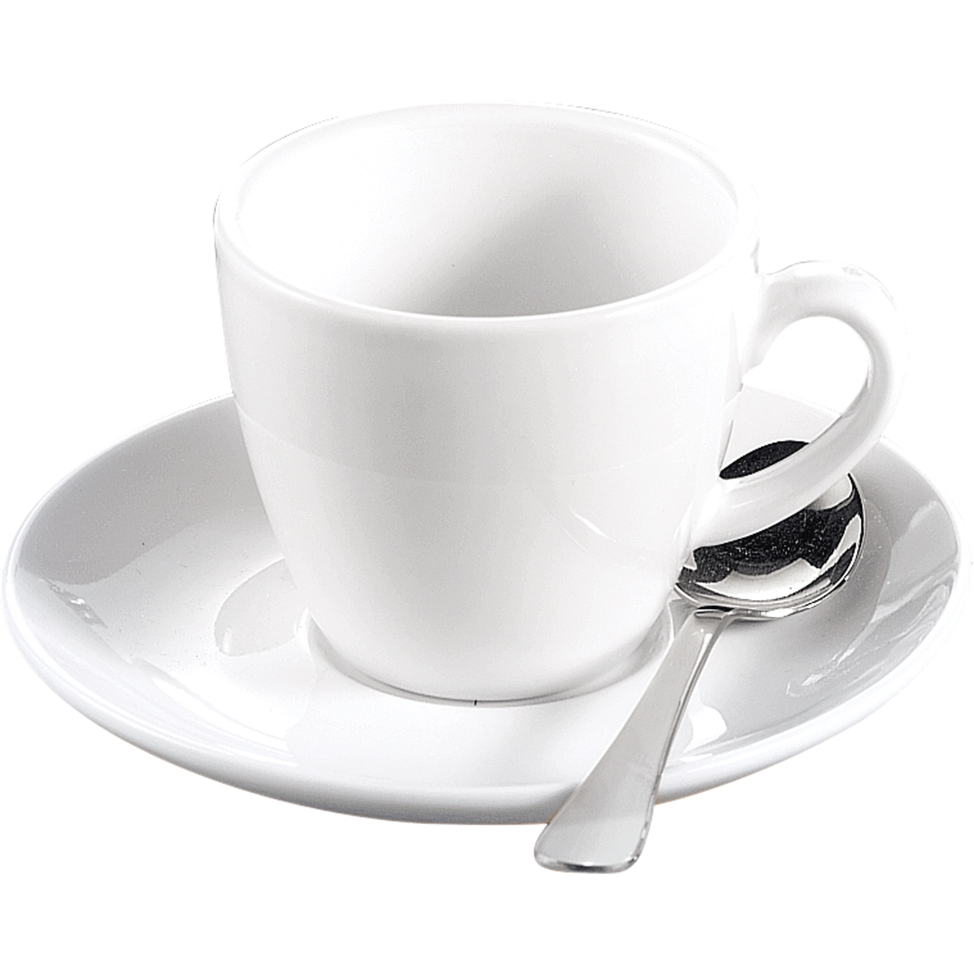 Esmeyer® Espressotasse BISTRO 100ml inkl. Untertasse Porzellan weiß 6 St./Pack.