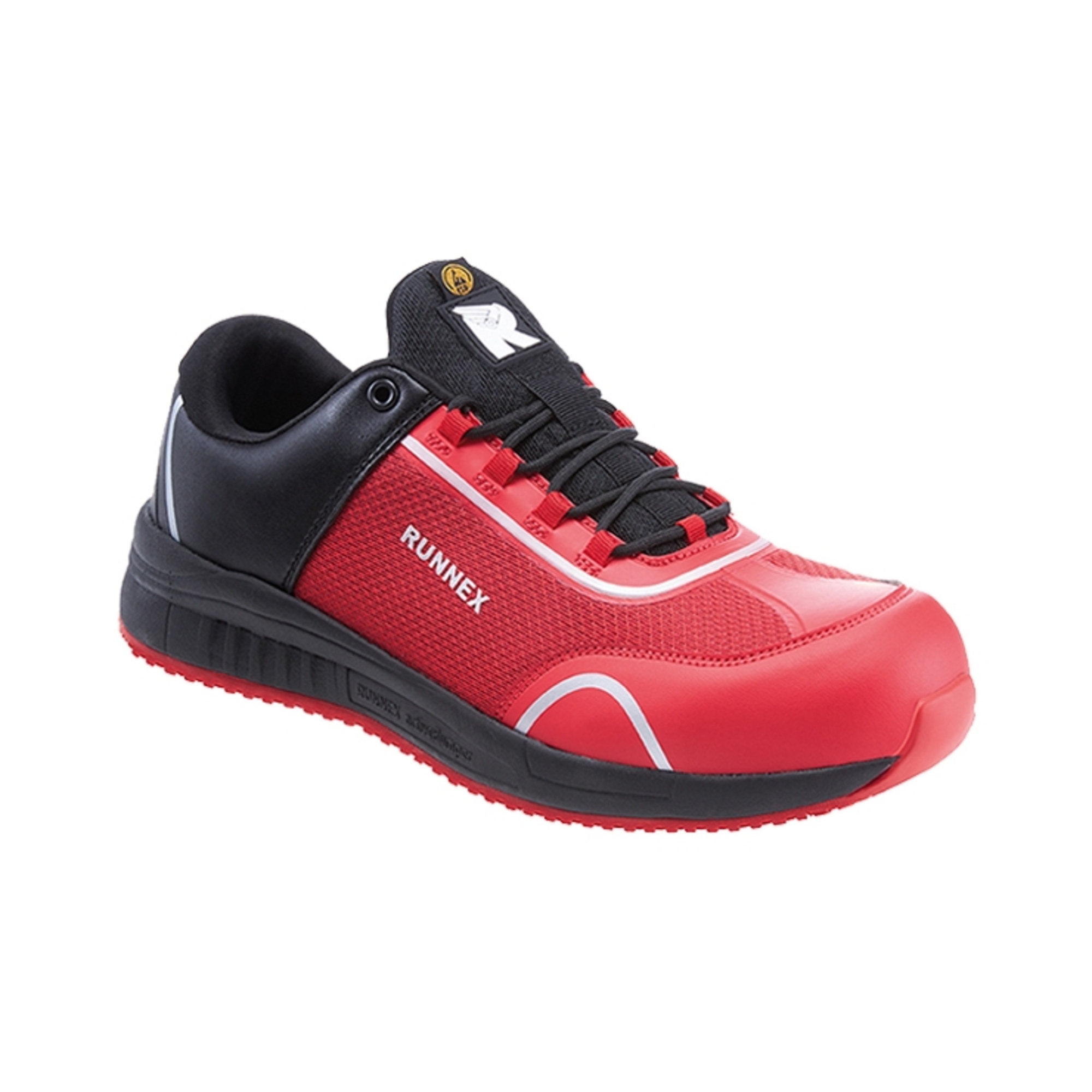 RUNNEX® Sicherheitsschuhe SportStar 39 S1PS Microfasermaterial/Textileinsätze/TPU-Besätze schwarz/rot