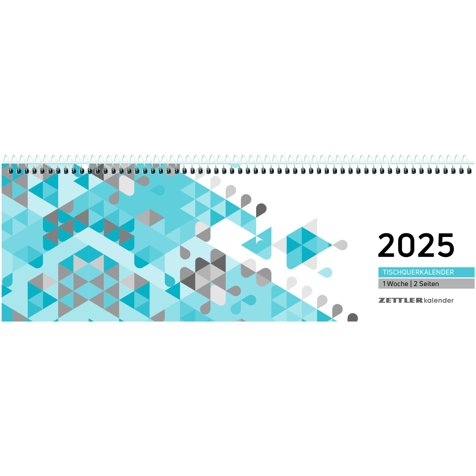 ZETTLER Querkalender 2025 1 Woche/2 Seiten Karton blau