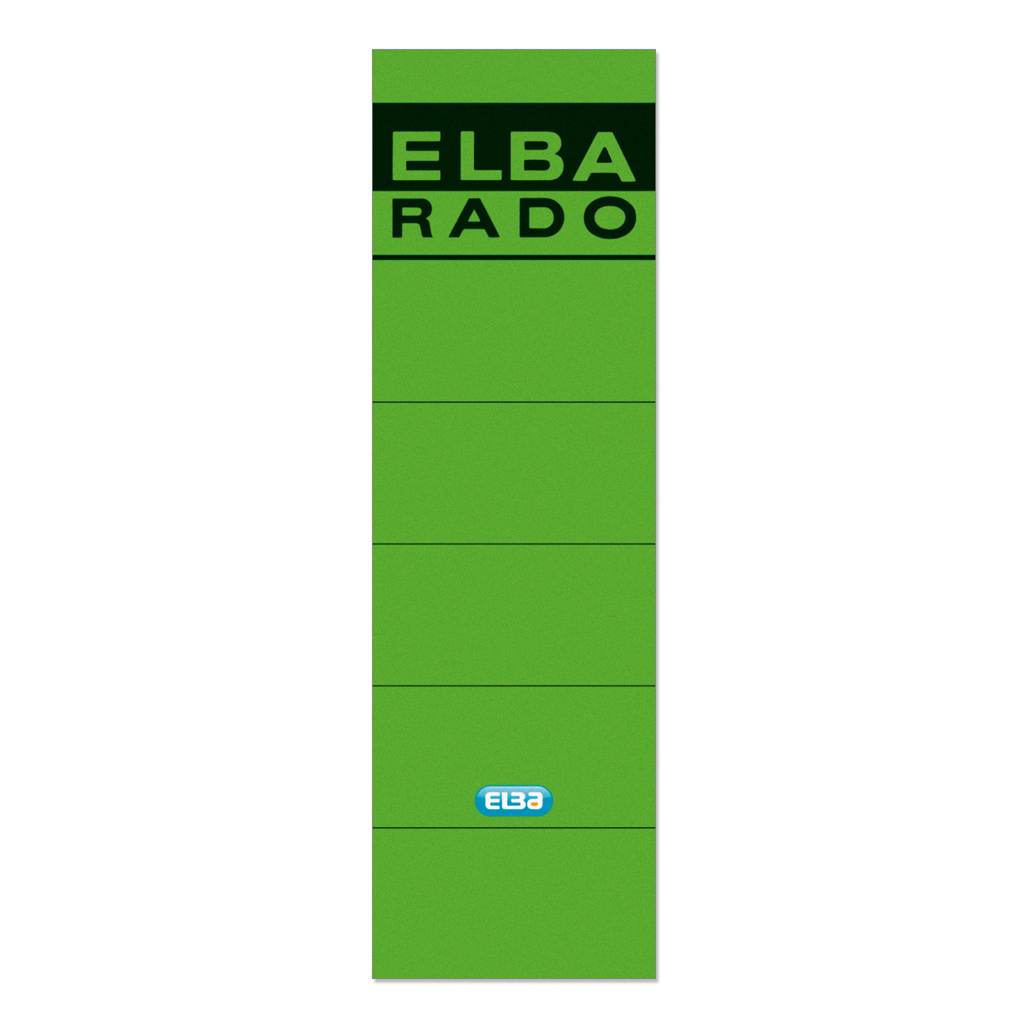 ELBA Ordnerrückenetikett breit/kurz 59 x 190 mm (B x H) selbstklebend ohne Griffloch grün 10 Etik./Pack.