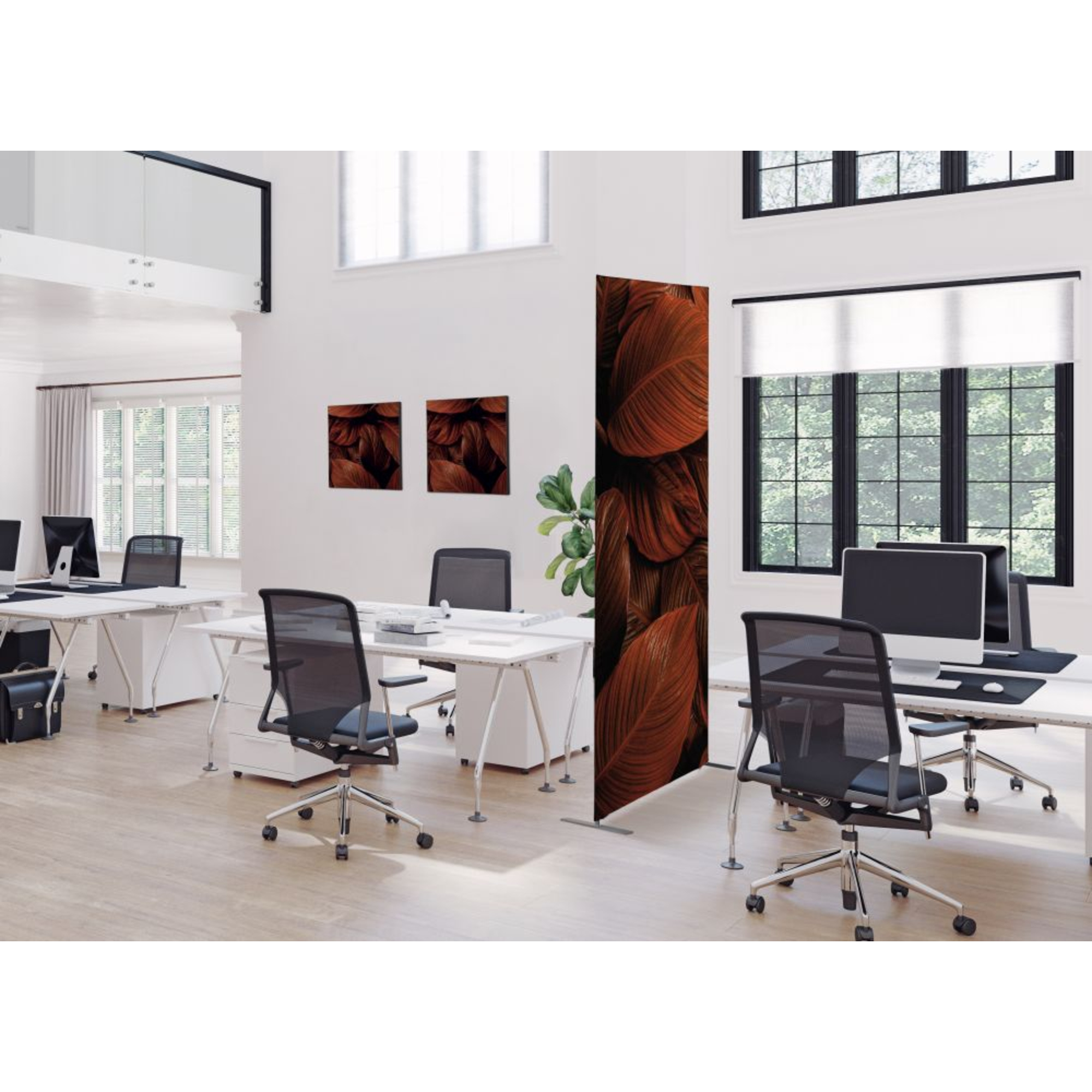 Showdown® Displays Dekobild Botanische Blätter 40 x 40 cm (B x H) Holz